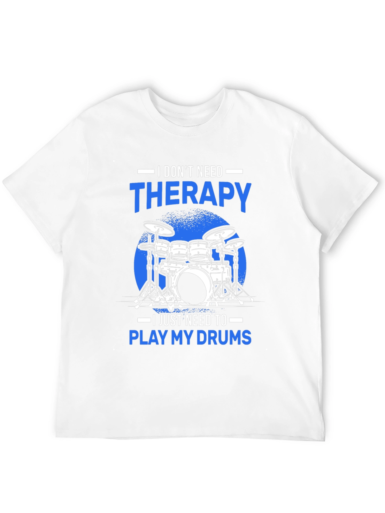 Black Drummer Therapy T-Shirt - Play My Drums view 12