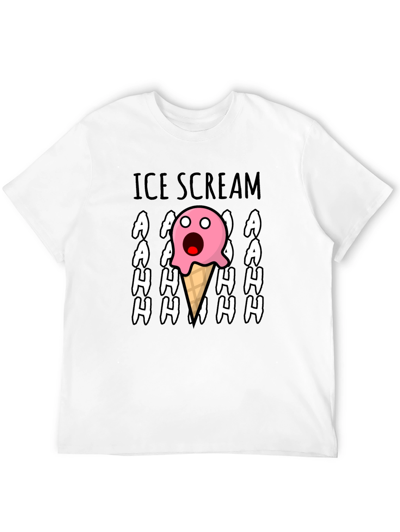 Black Ice Scream Graphic Tee - Funny Cartoon T-Shirt view 12