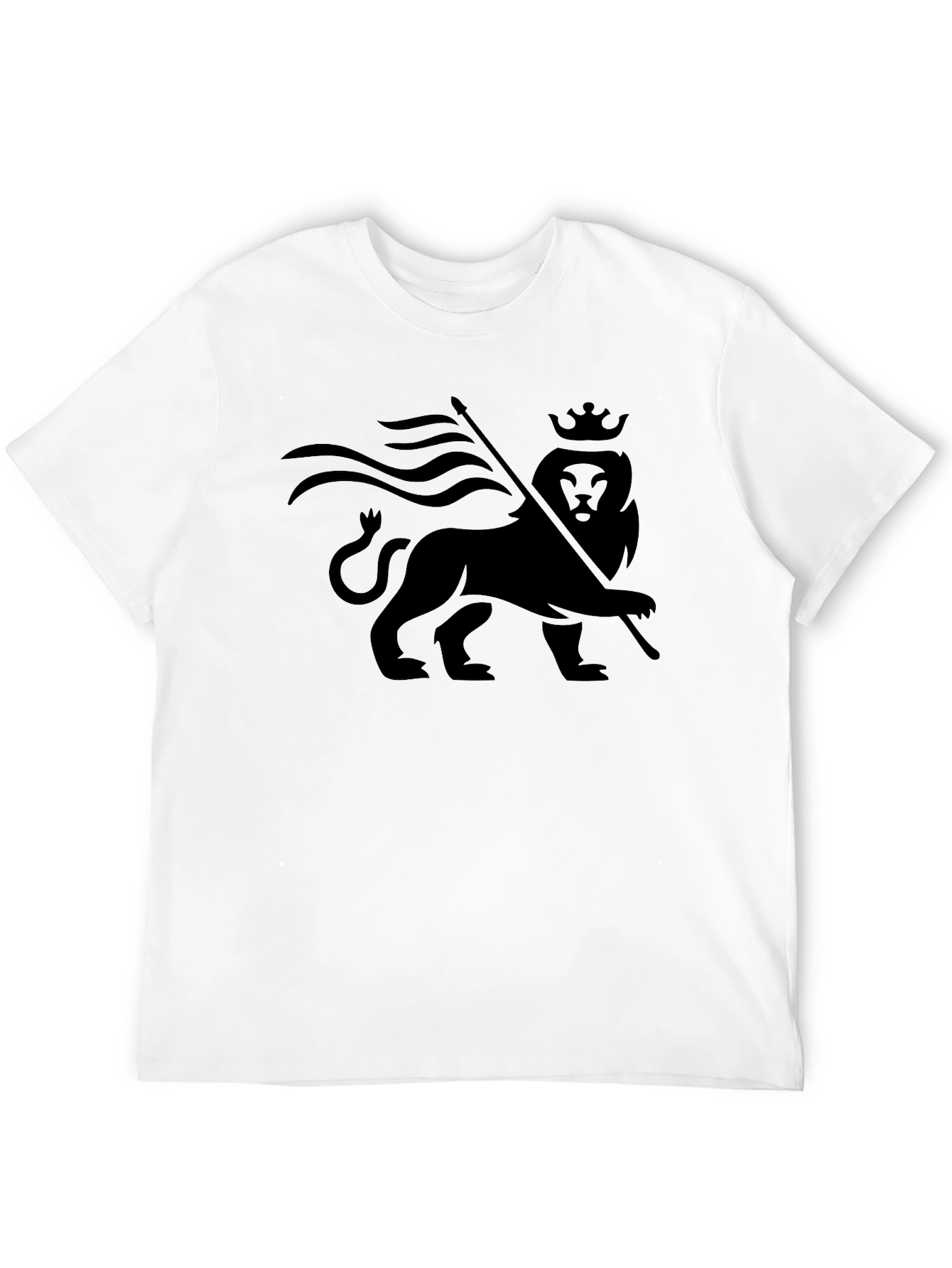 Black Reggae Lion Crown Black Graphic Tee view 12