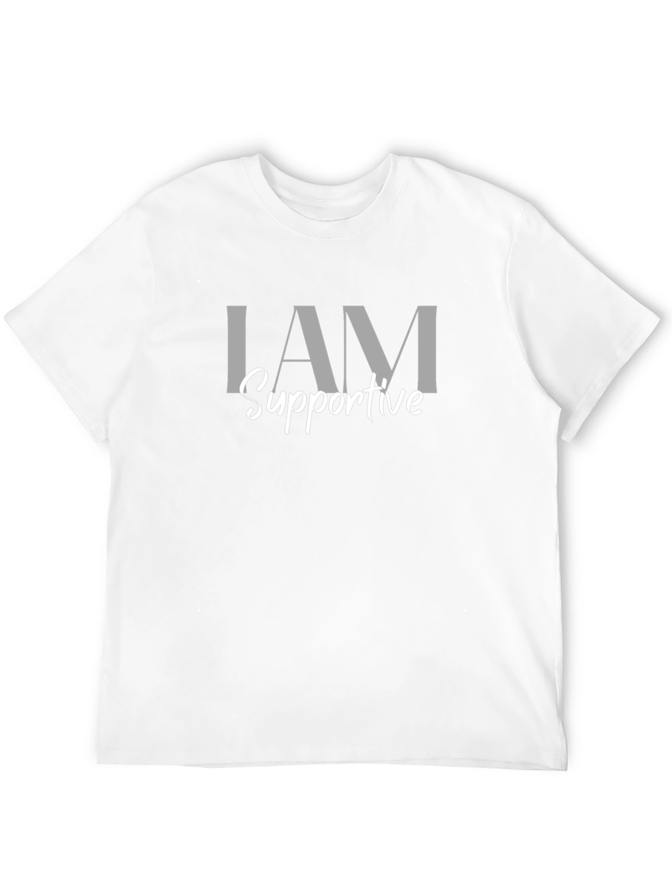 Black I AM Supportive - Black Graphic Tee view 12