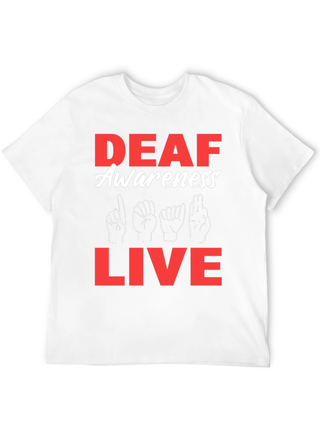 Black Deaf Awareness Live T-Shirt view 12