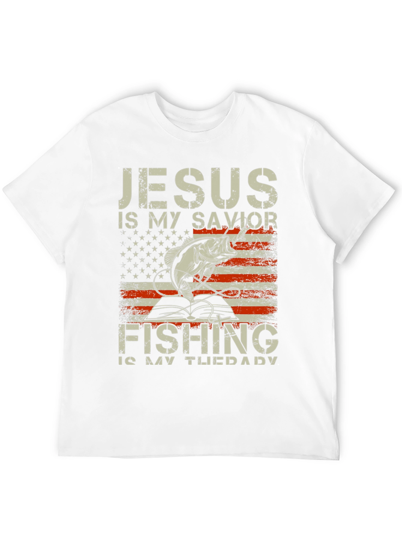 Jesus Is My Savior Fishing Is My Therapy T-Shirt - 12