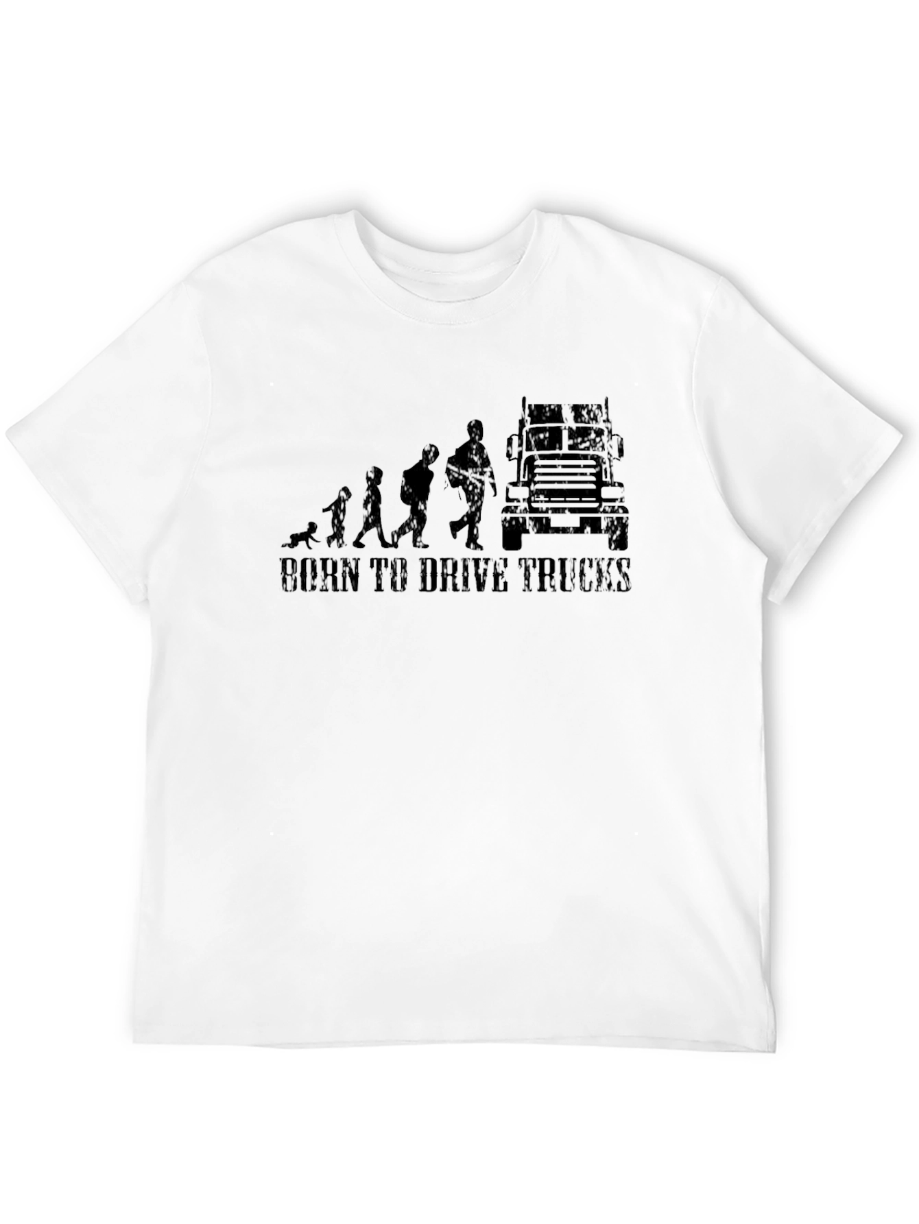 Black Born to Drive Trucks T-Shirt view 12