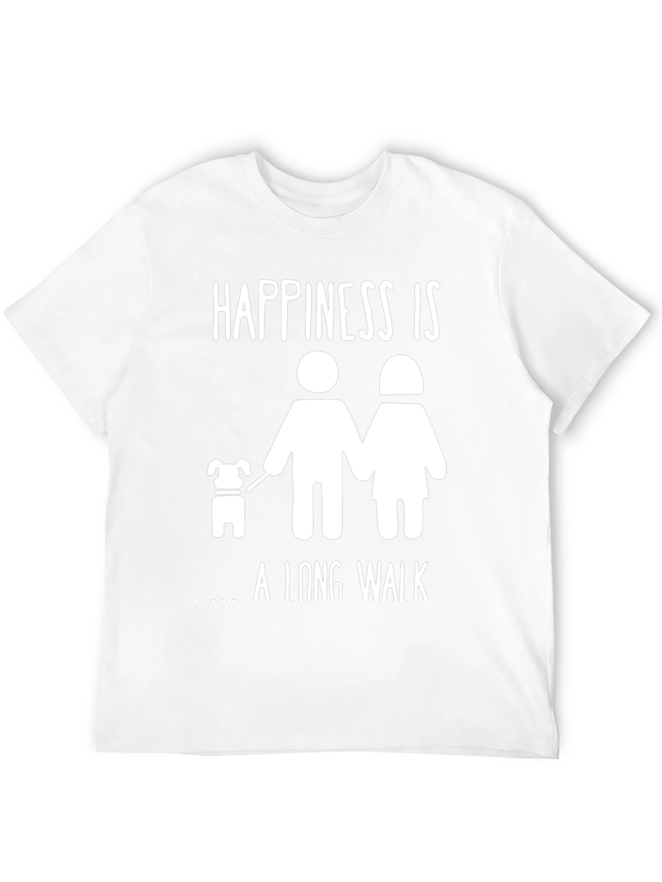 Black Happiness is a Long Walk T-Shirt - Cute Dog Lover Tee view 12