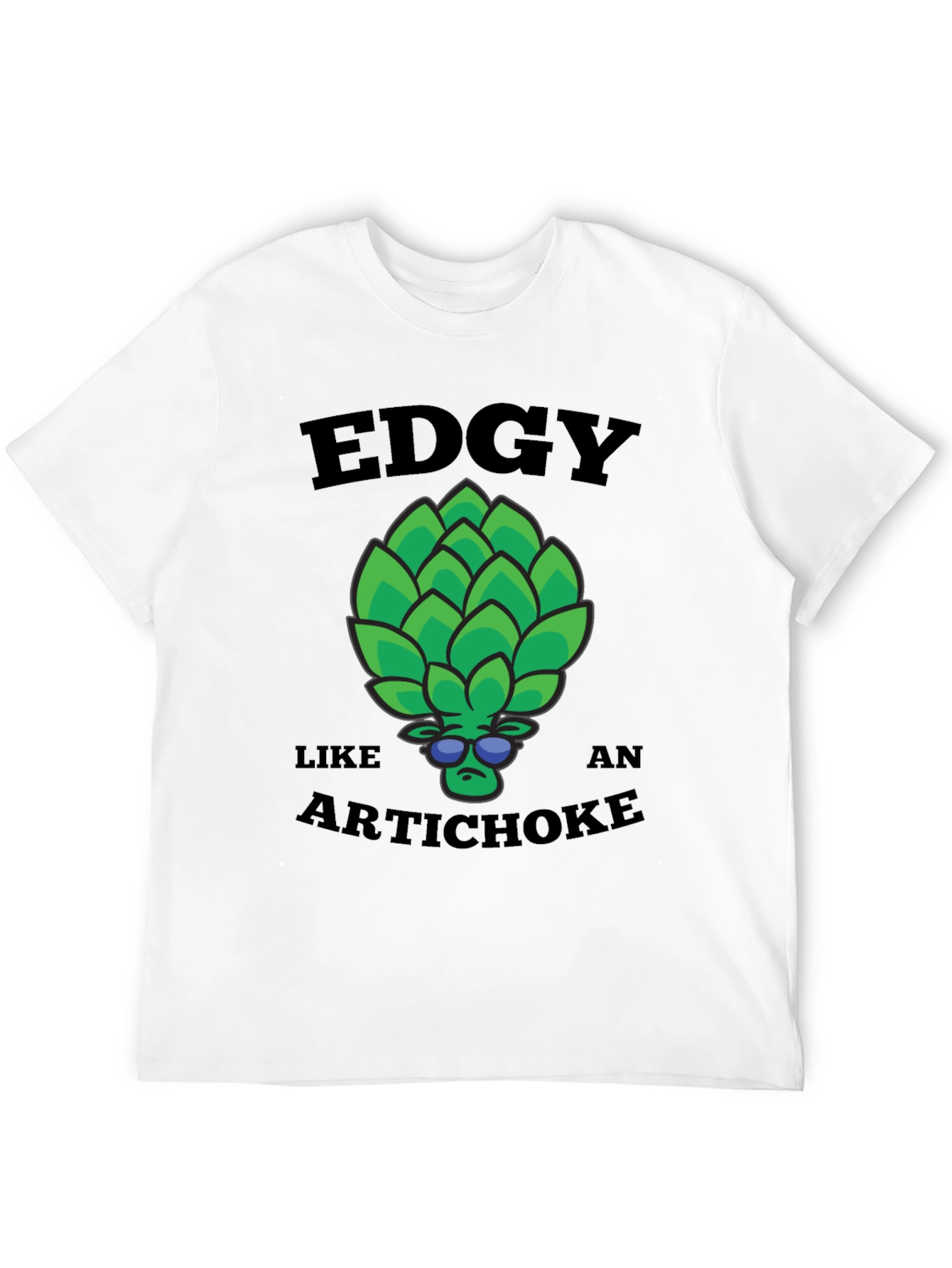 Black Edgy Artichoke Graphic Tee - Cool & Quirky view 12