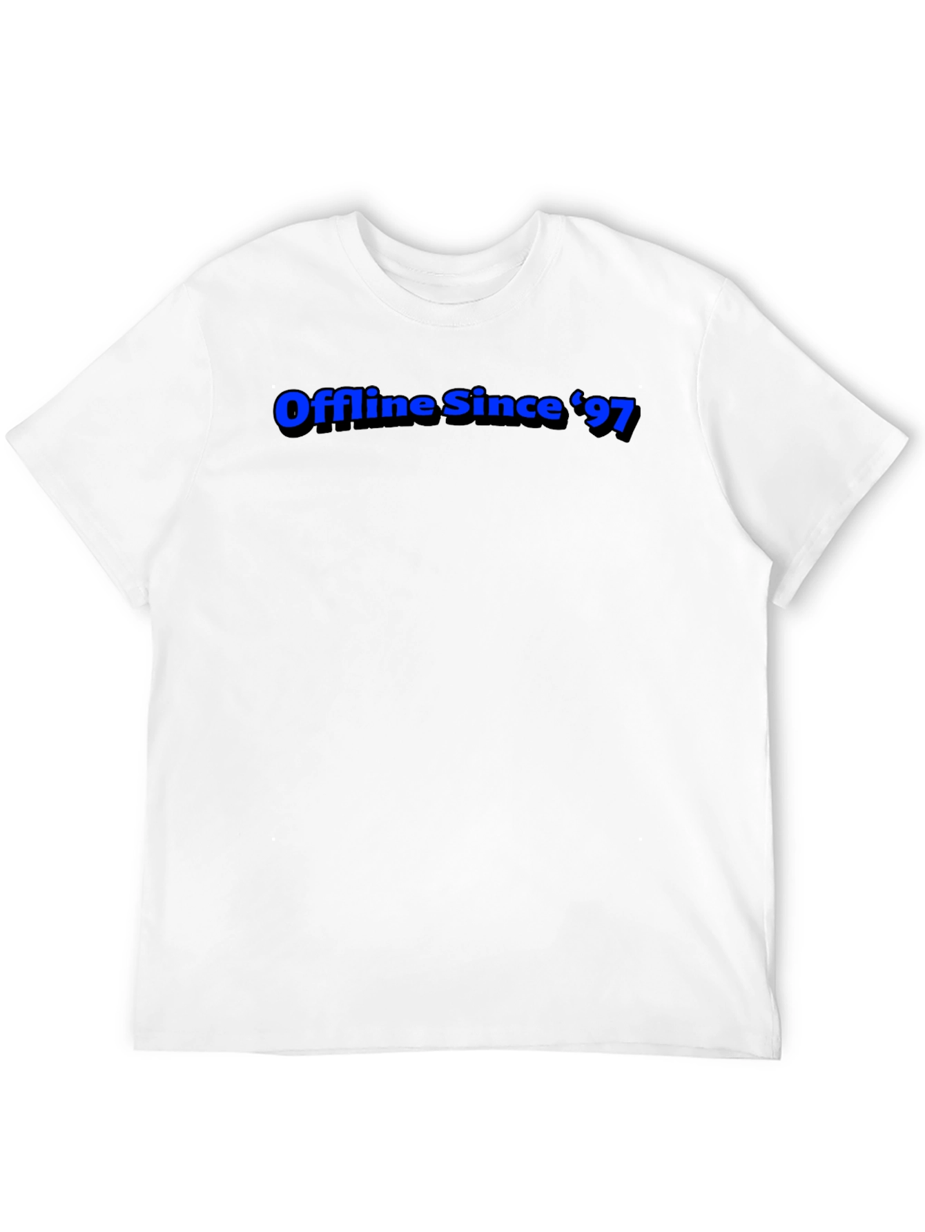 Black Offline Since '97 T-Shirt - Retro Tech Humor view 12