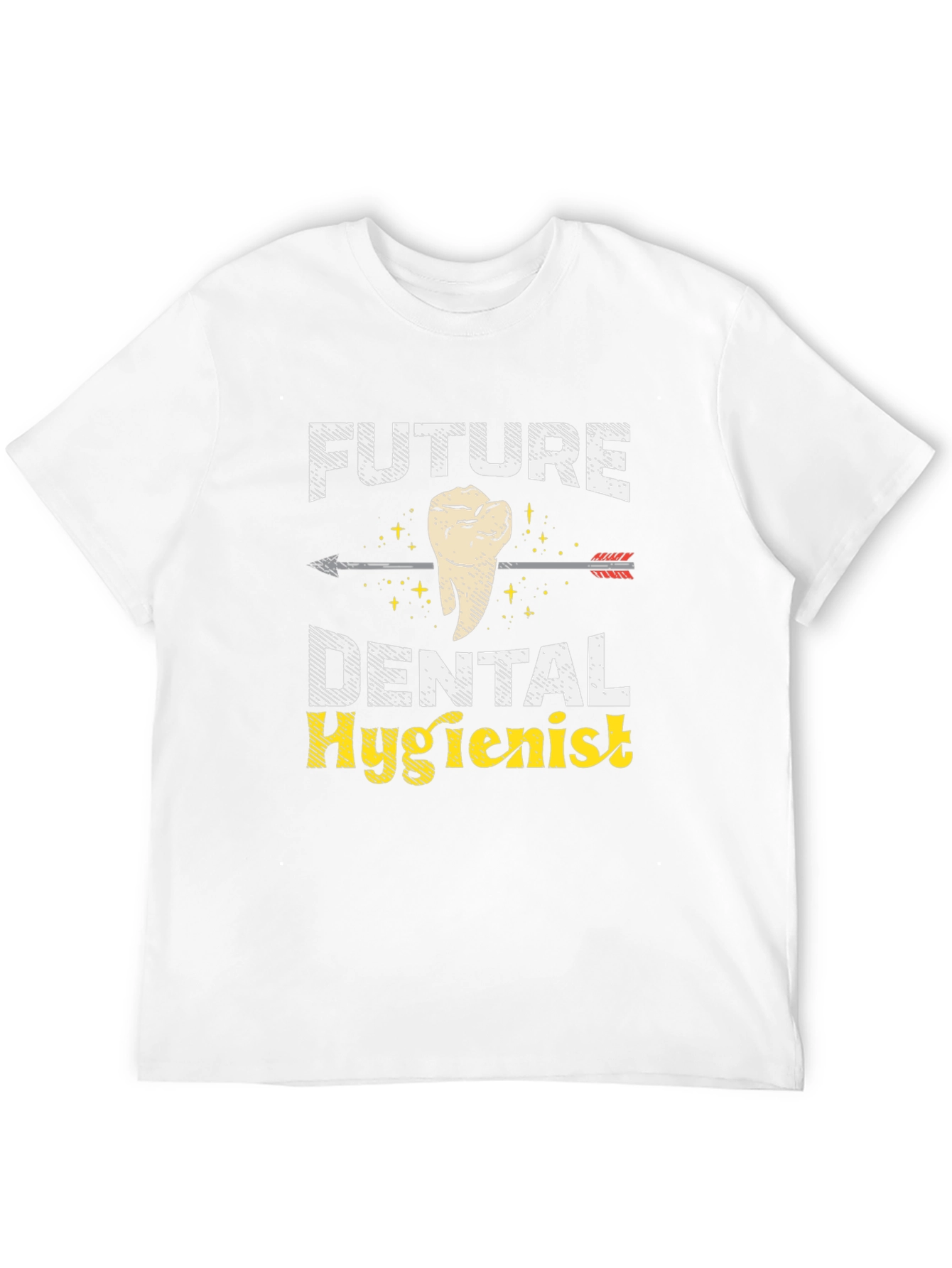 Black Future Dental Hygienist Black Graphic T-Shirt view 12