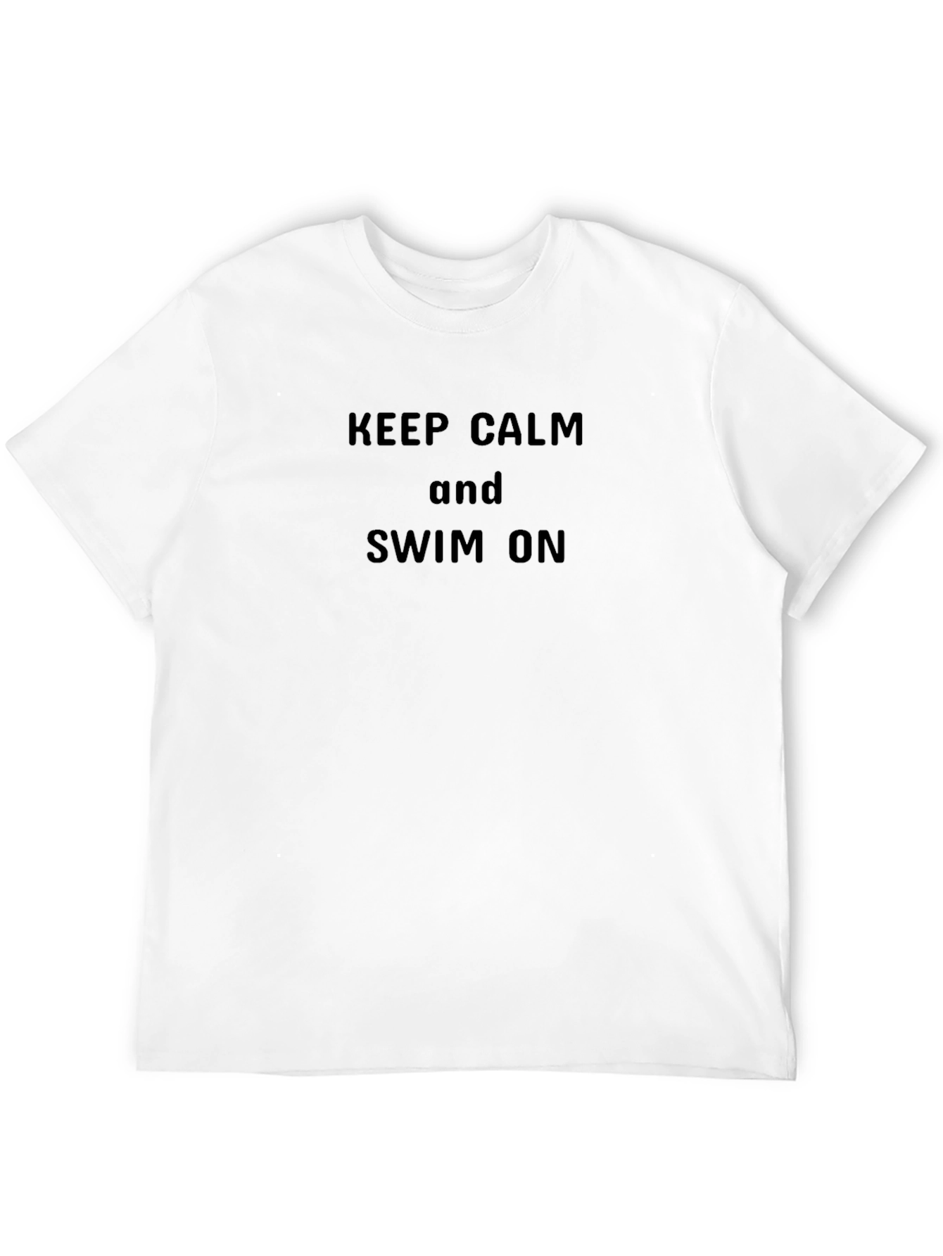 Black Keep Calm and Swim On - Black Tee view 12