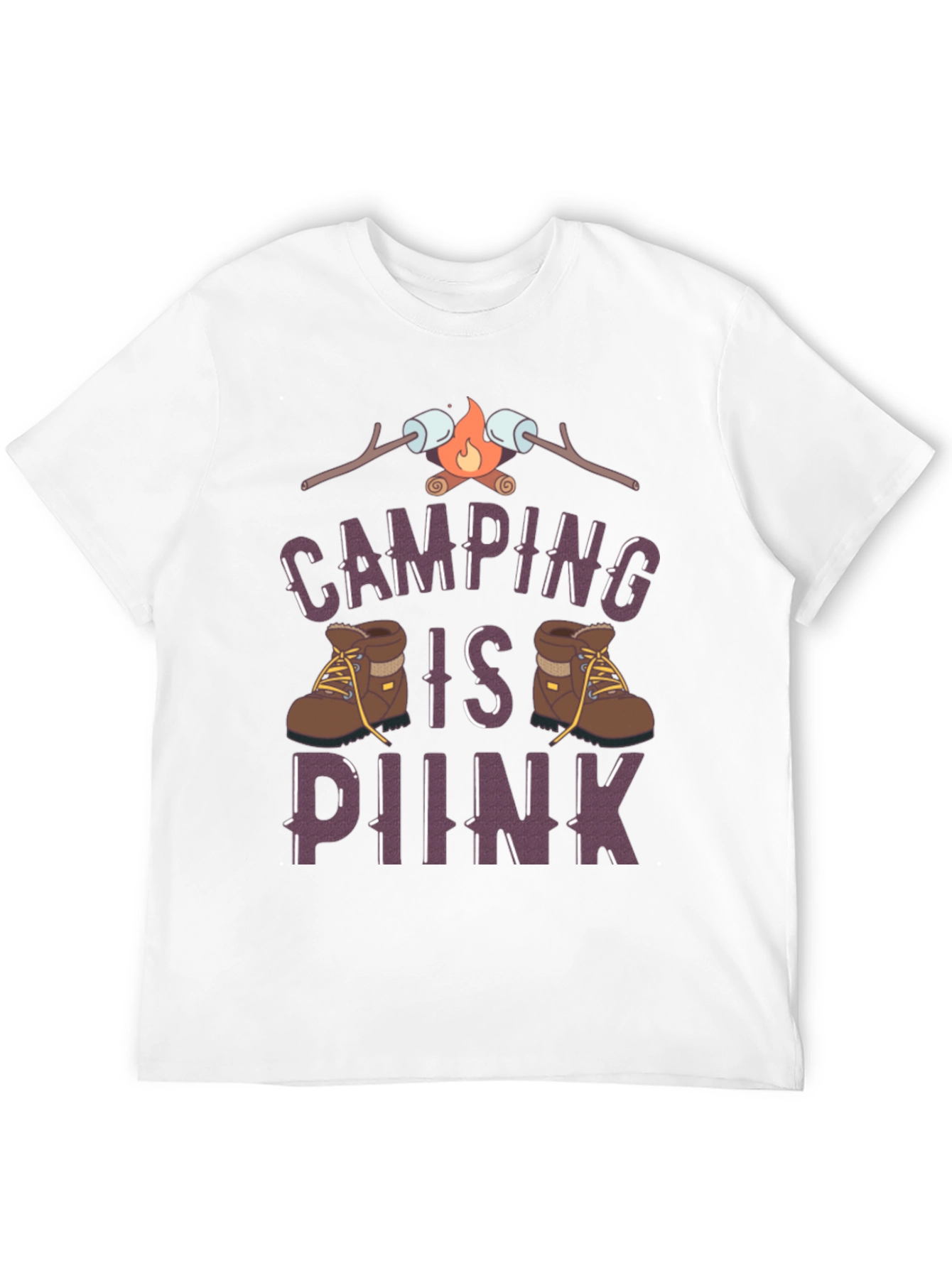 Black Camping Is Hiking T-Shirt view 12