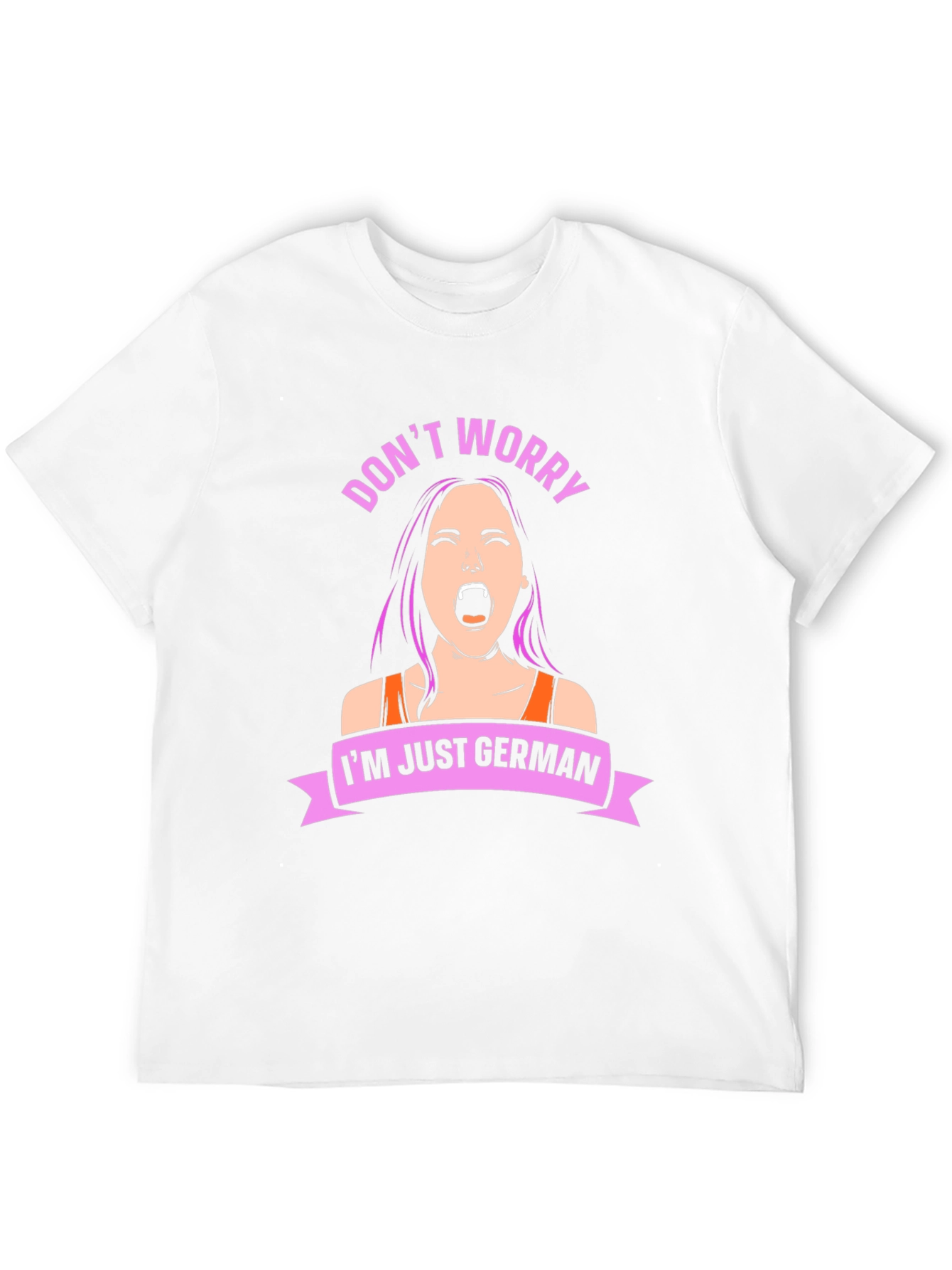 Black Don't Worry I'm Just German T-Shirt view 12