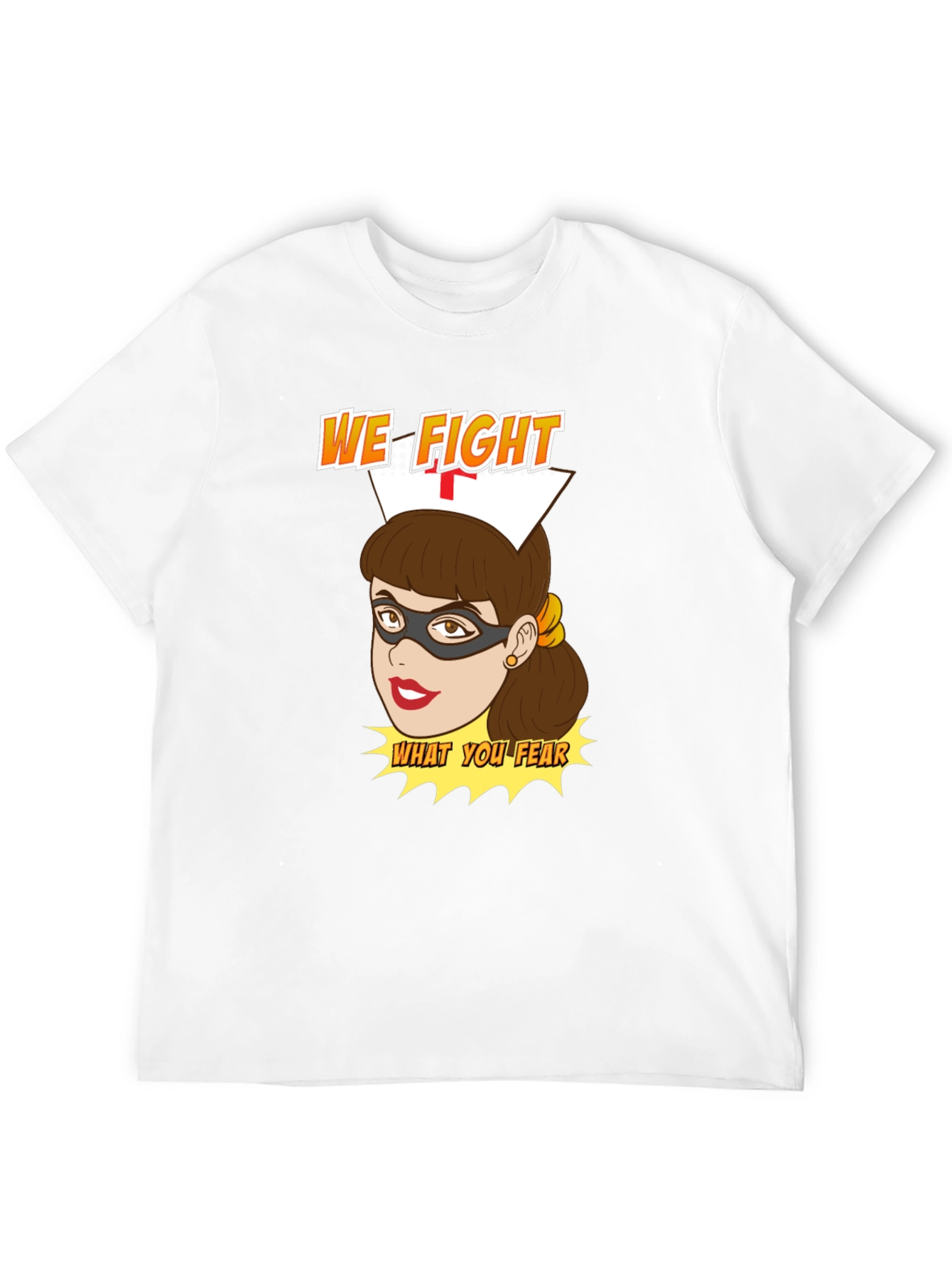 Black Nurse Superhero T-Shirt - We Fight What You Fear view 12
