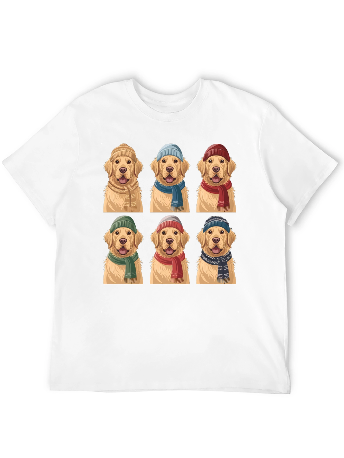 Black Golden Retriever Hats & Scarves T-Shirt view 12