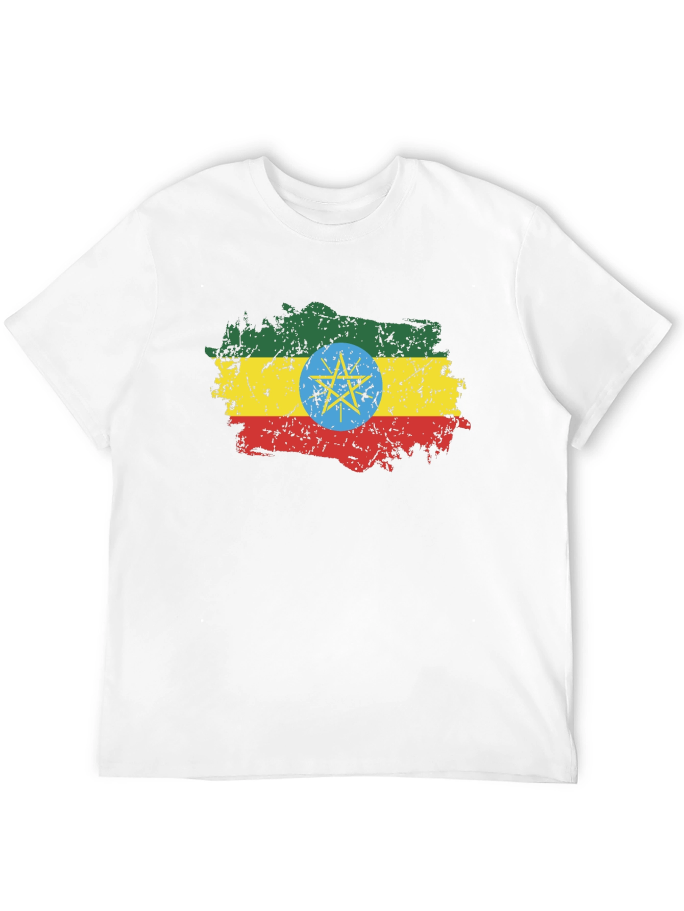 Ethiopia Flag T-Shirt - Distressed Graphic Tee - 12