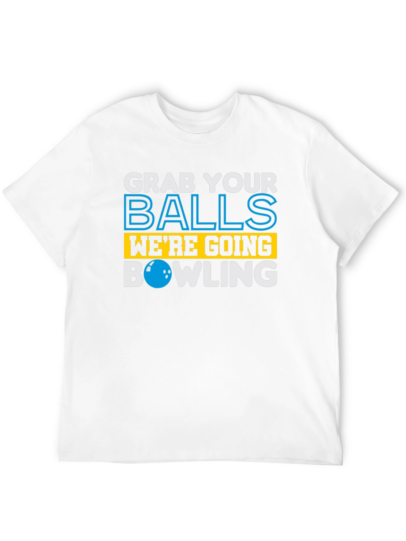Black Grab Your Balls Bowling Graphic Tee - Funny Bowling Shirt view 12