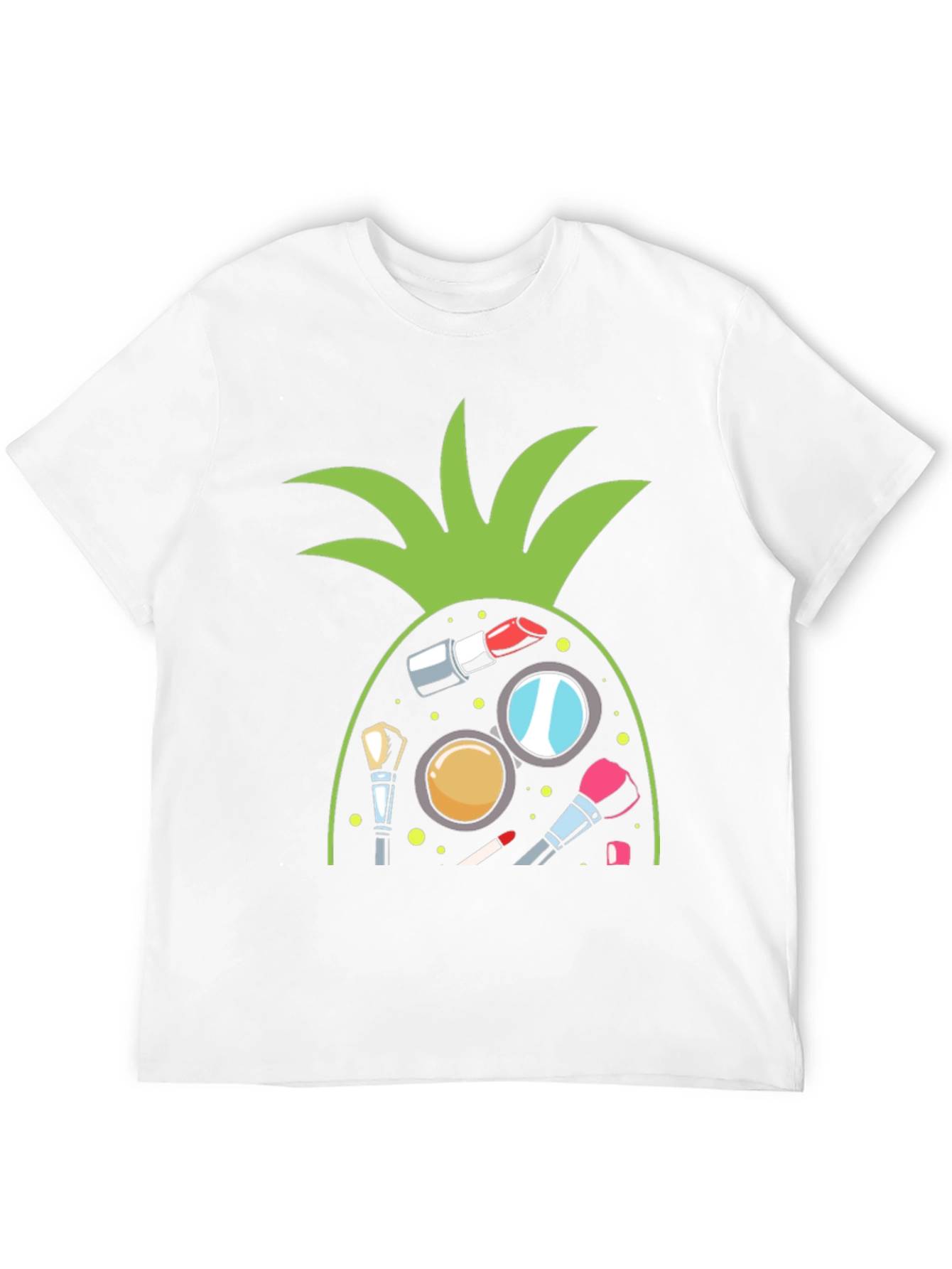 Black Makeup Pineapple Black T-Shirt view 12