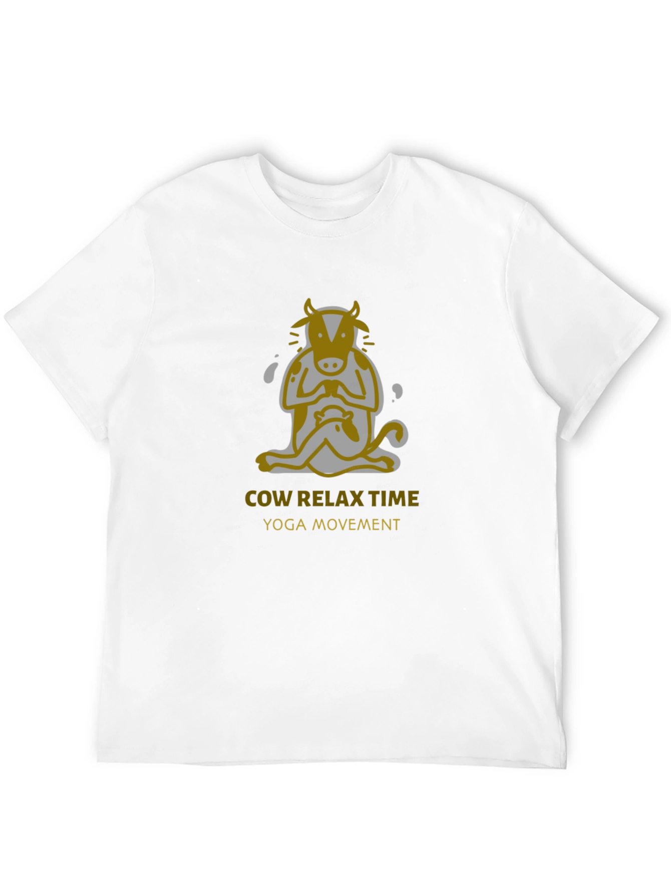 Black Cow Relax Time Yoga T-Shirt - Funny Meditating Tee view 12