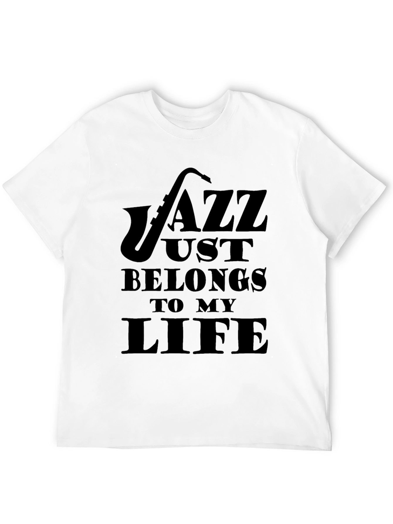 Black Jazz Music T-Shirt - Saxophone Design view 12