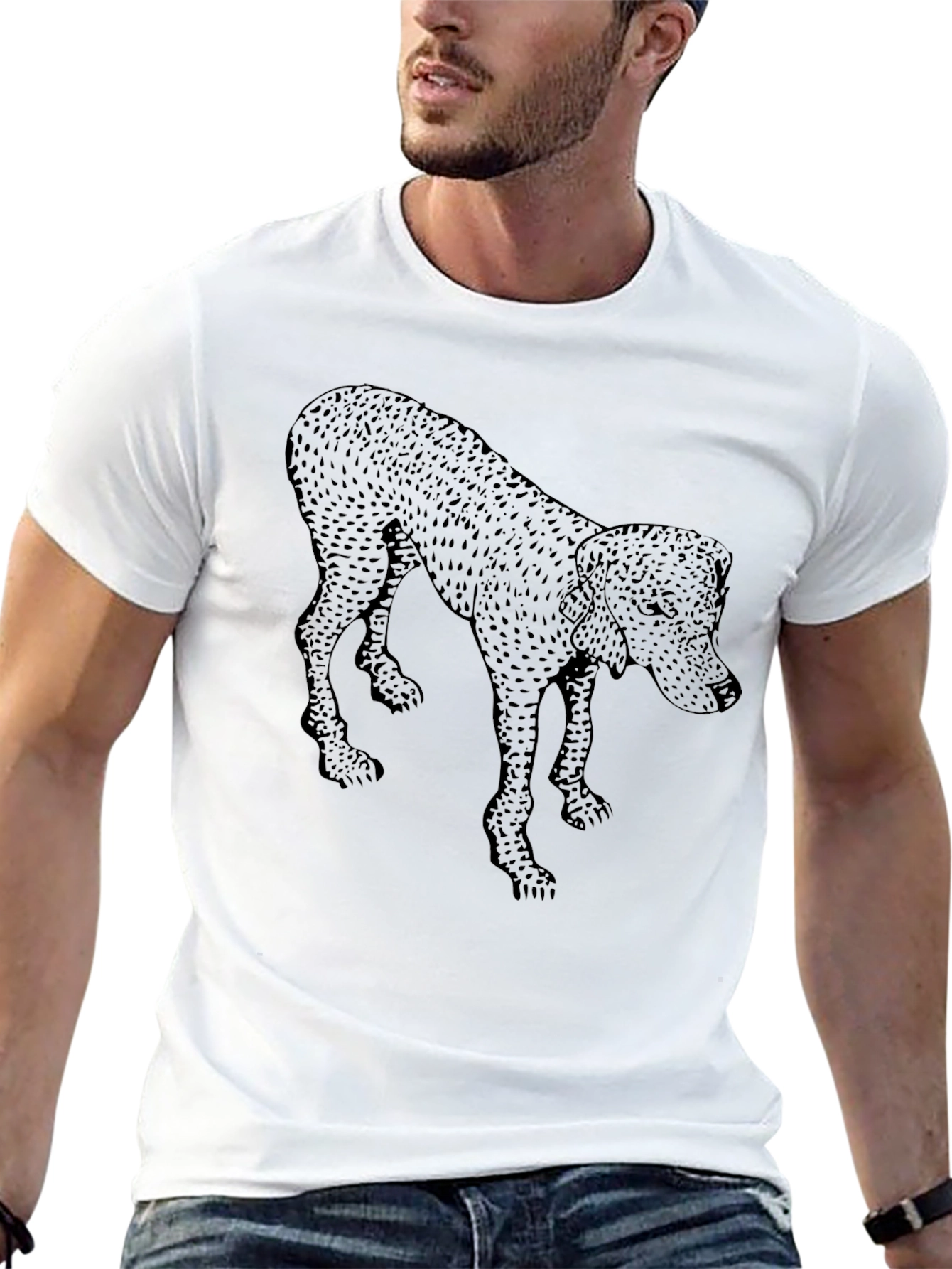 Black Dog Graphic Tee - Men's Black T-Shirt view 13