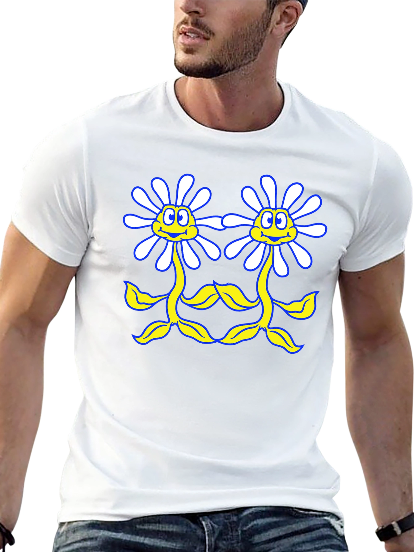 Black Funny Flower Power Graphic T-Shirt view 13