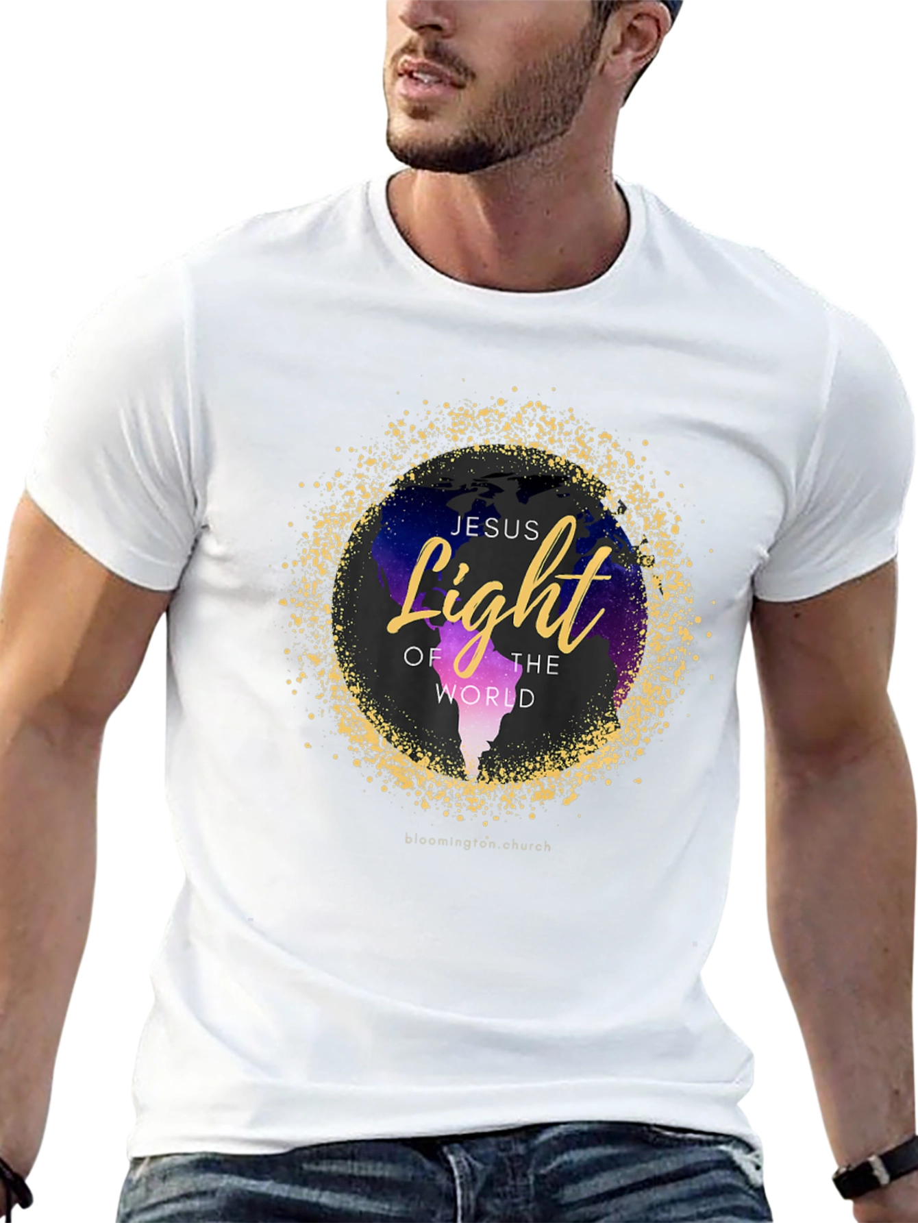 Black Jesus Light of the World Graphic T-Shirt view 13