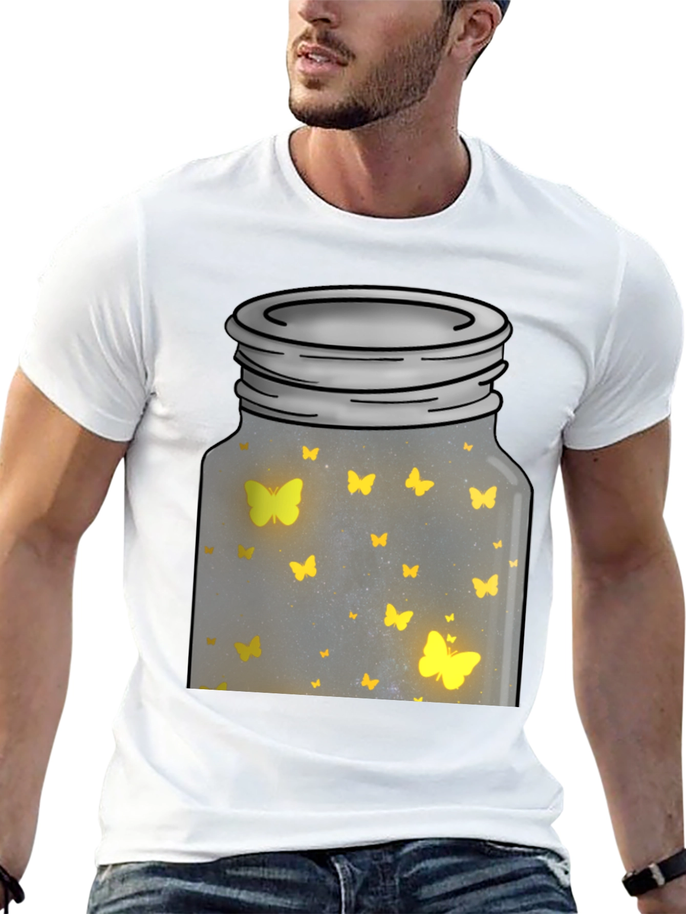 Black Butterfly Jar Graphic Tee view 13