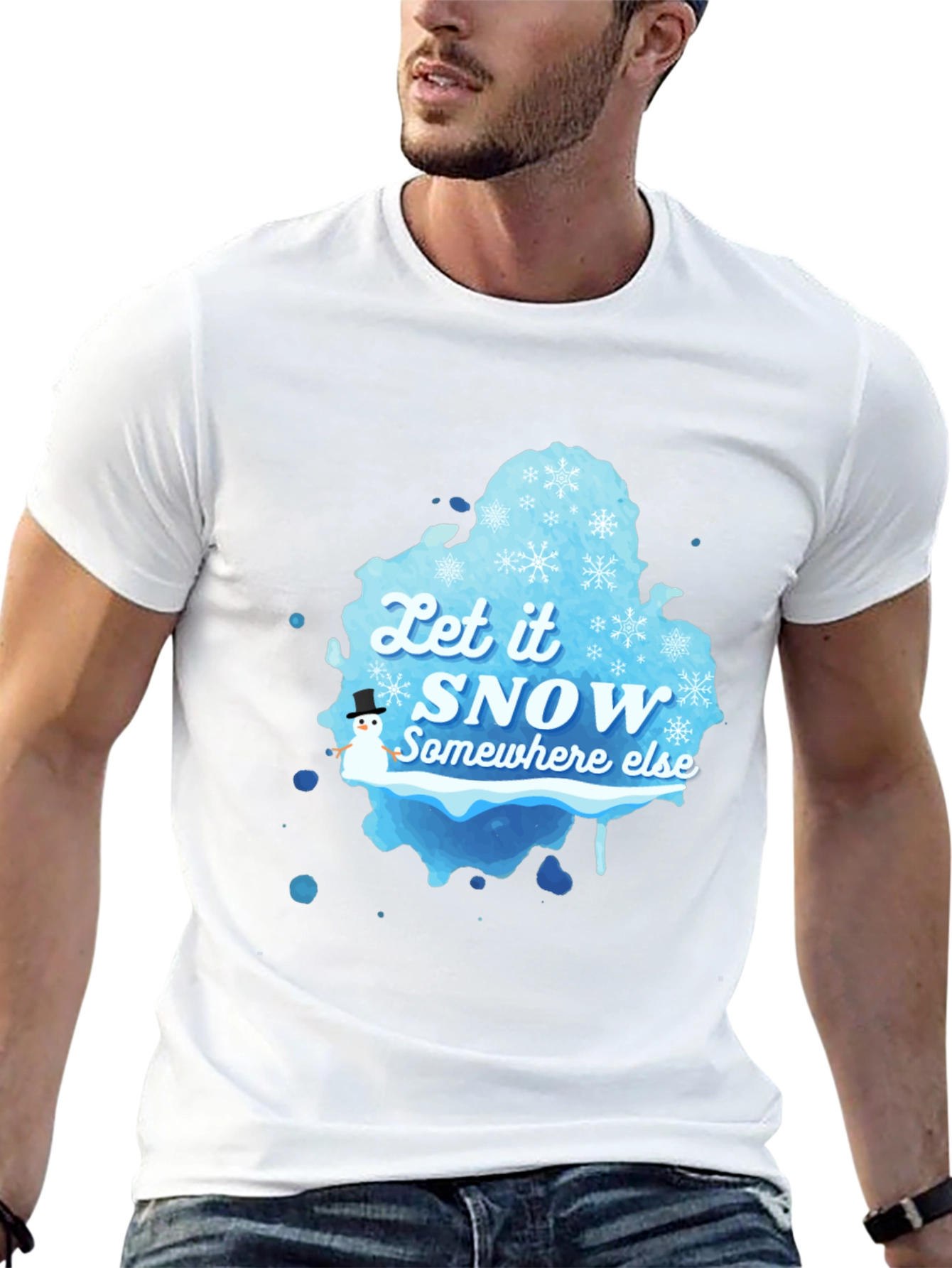 Black Let it Snow Graphic T-Shirt view 13