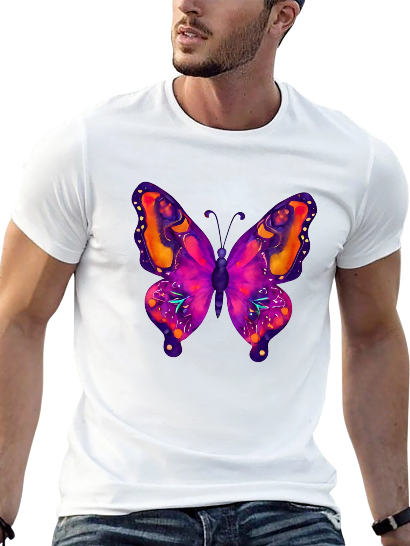 Black Butterfly Graphic Tee - Bold & Vibrant view 13