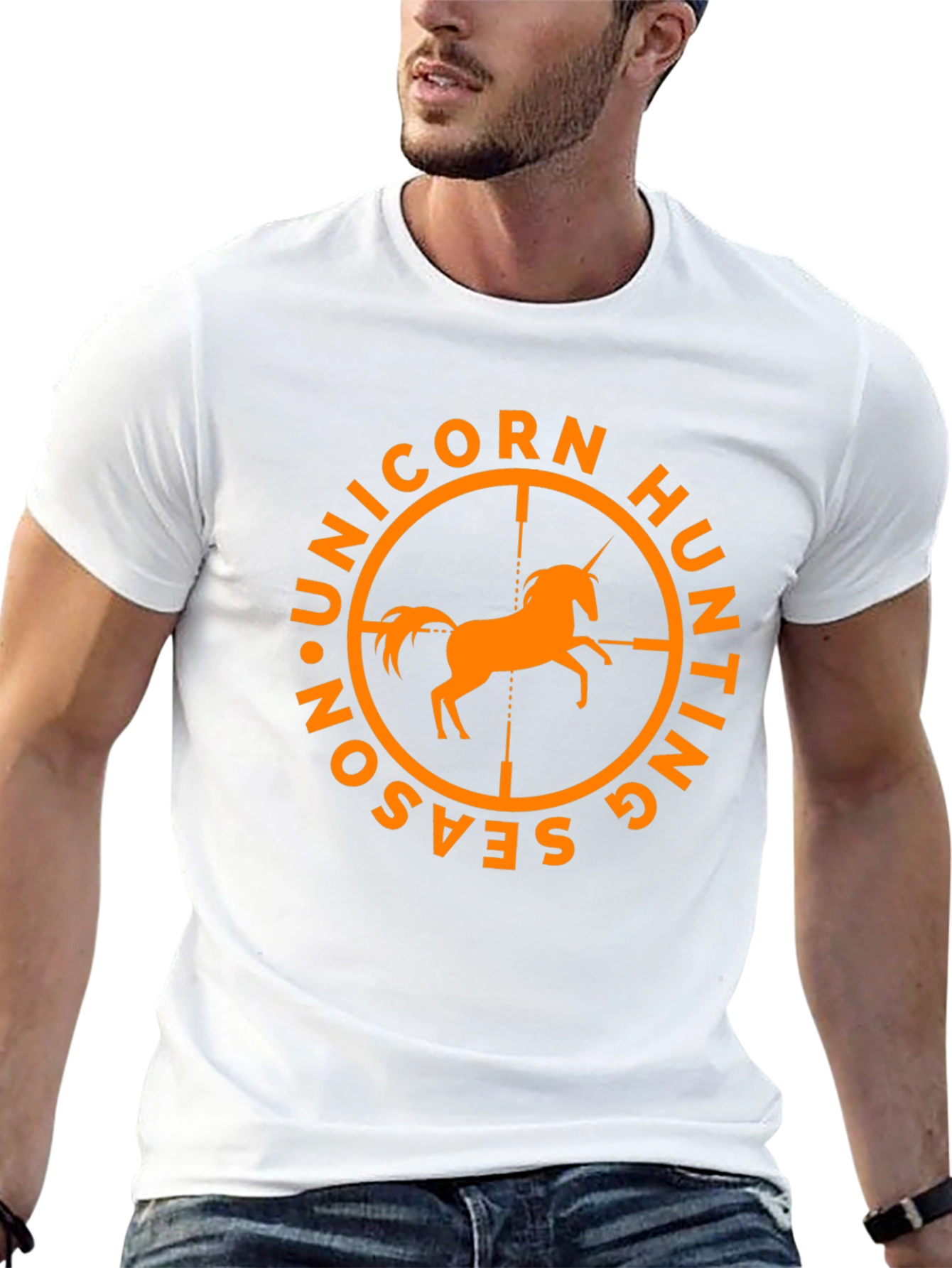 Black Unicorn Hunting Season Black T-Shirt view 13