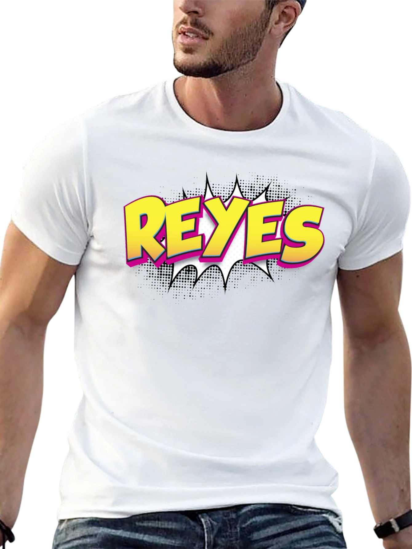 Reyes Comic Style Black T-Shirt - 13