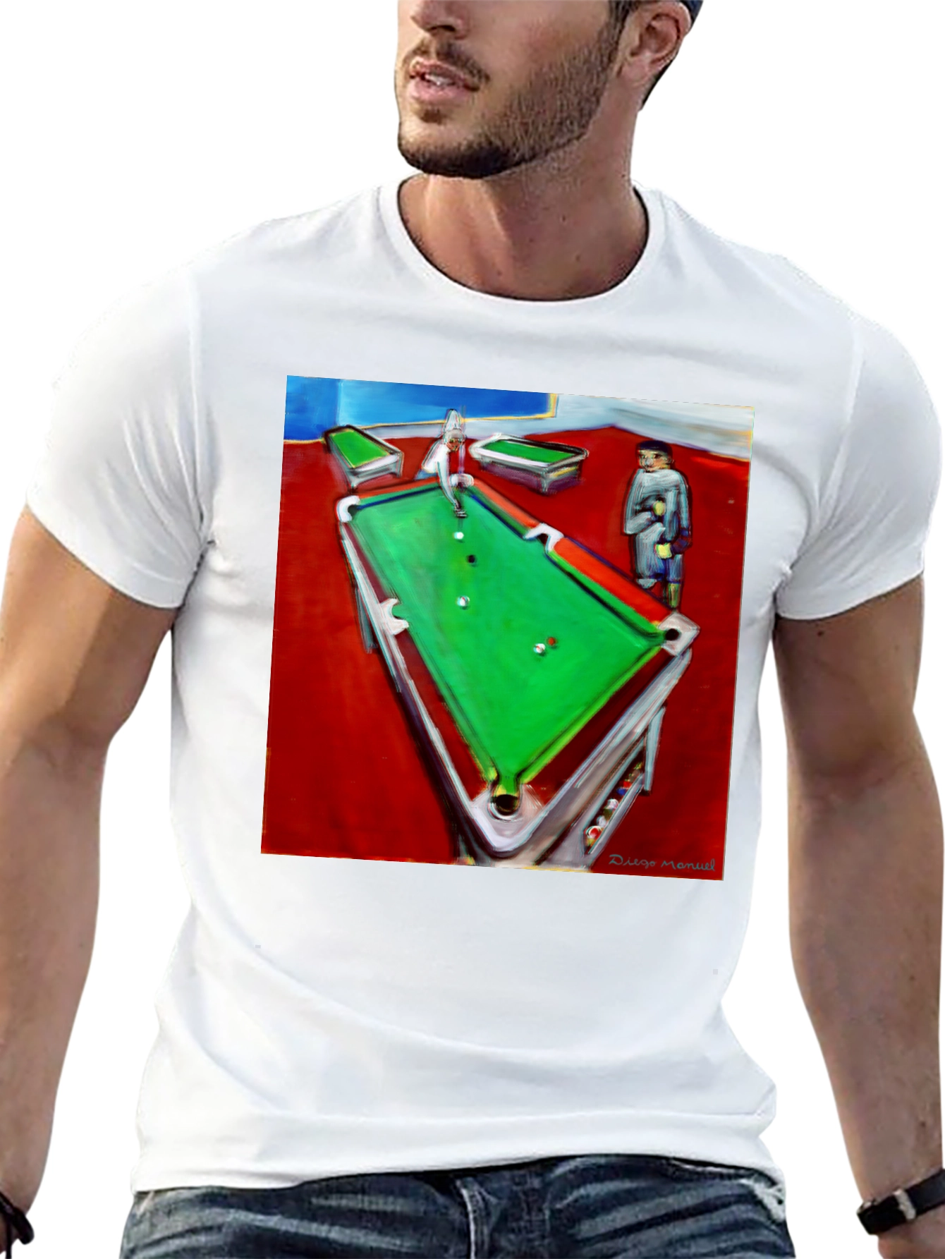 Abstract Pool Hall Graphic Tee - 13