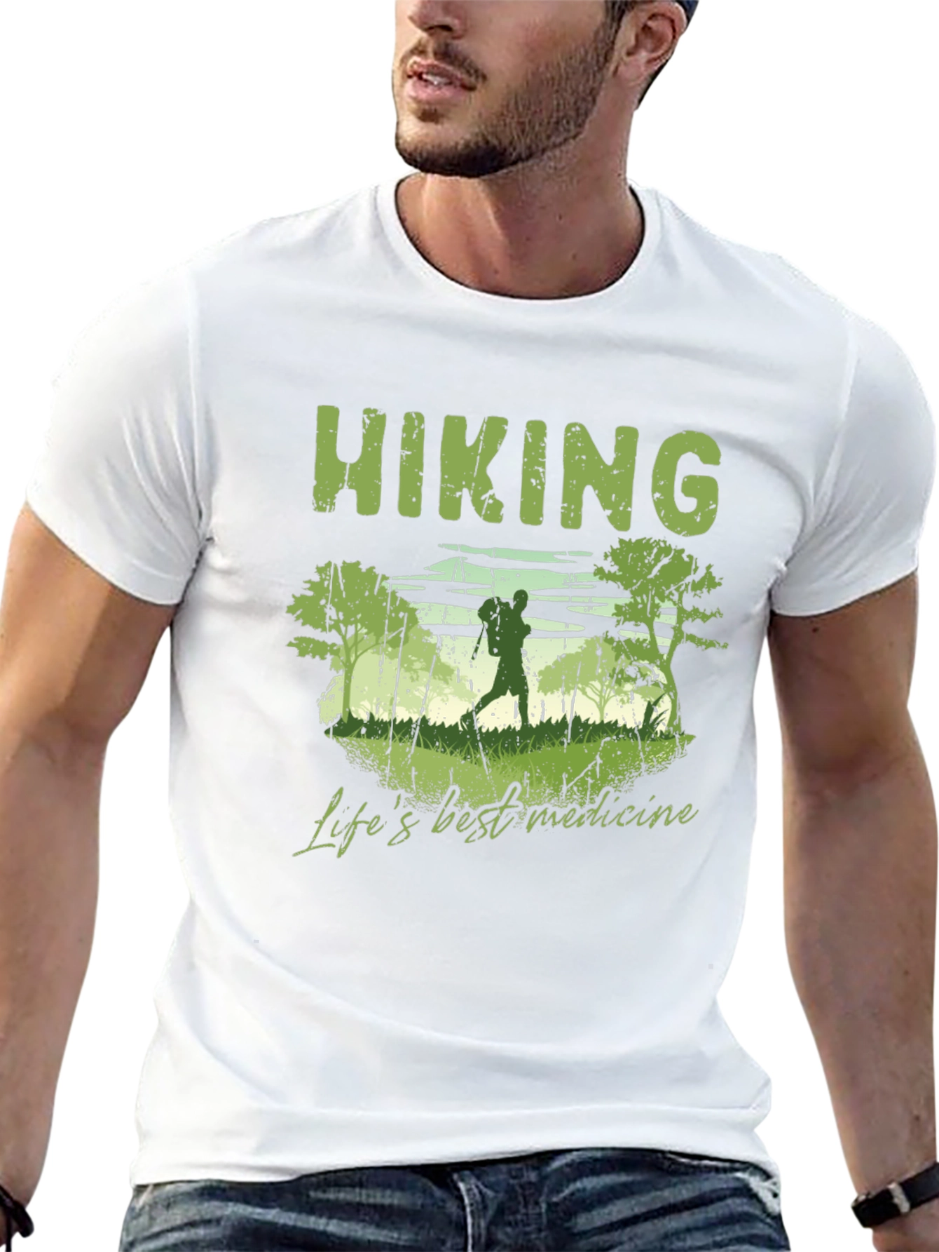 Black Hiking 'Life's Best Medicine' Graphic T-Shirt view 13