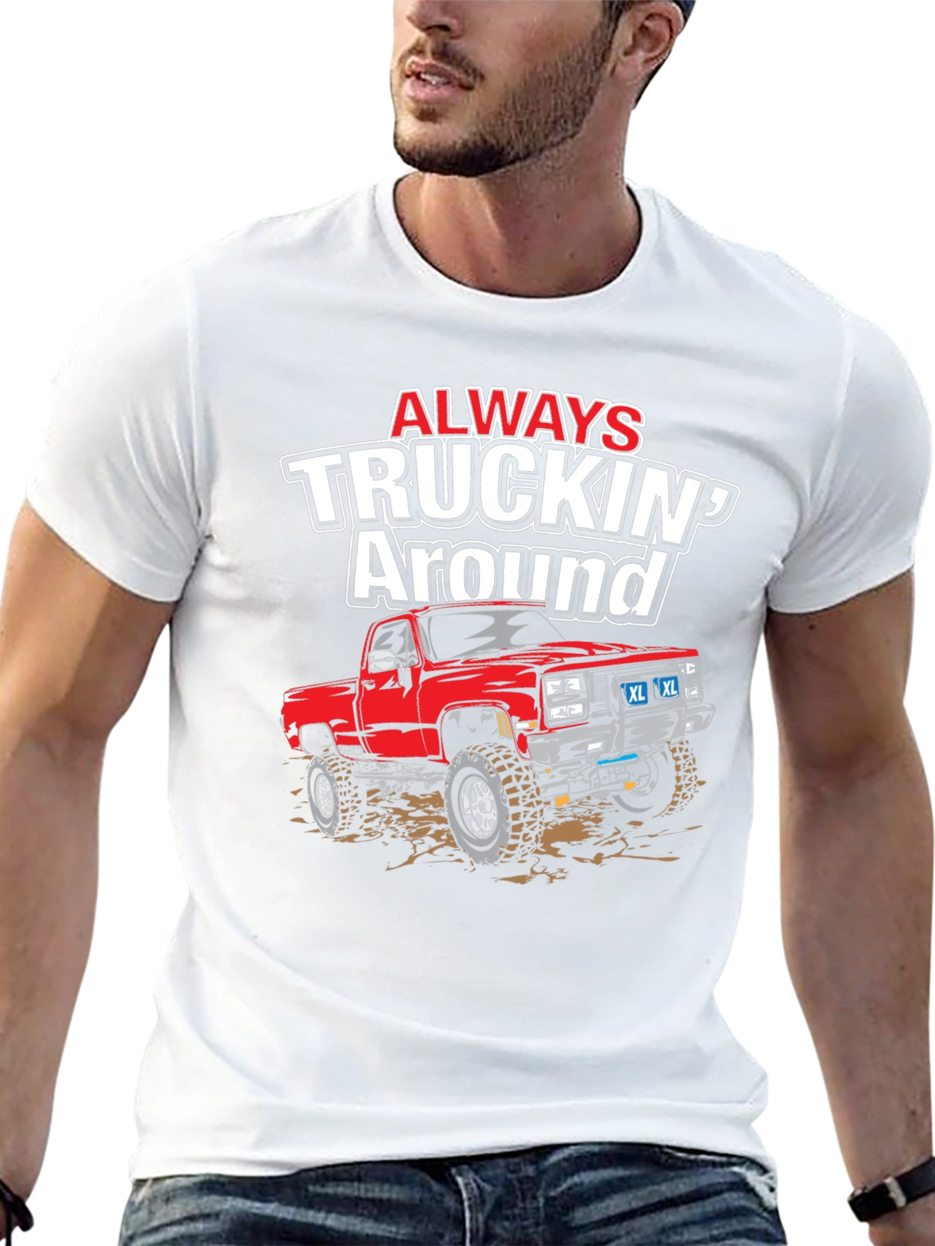 Black Always Truckin' Around Graphic T-Shirt view 13