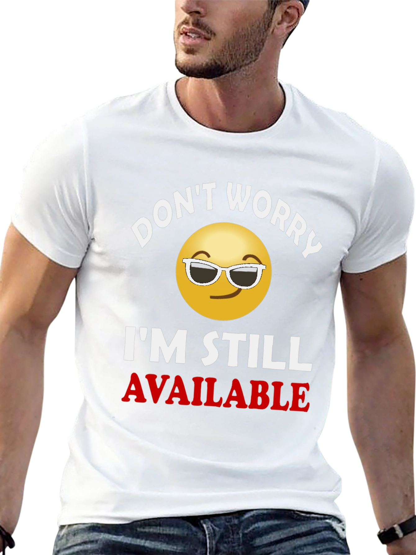 Black Don't Worry, I'm Still Available T-Shirt view 13