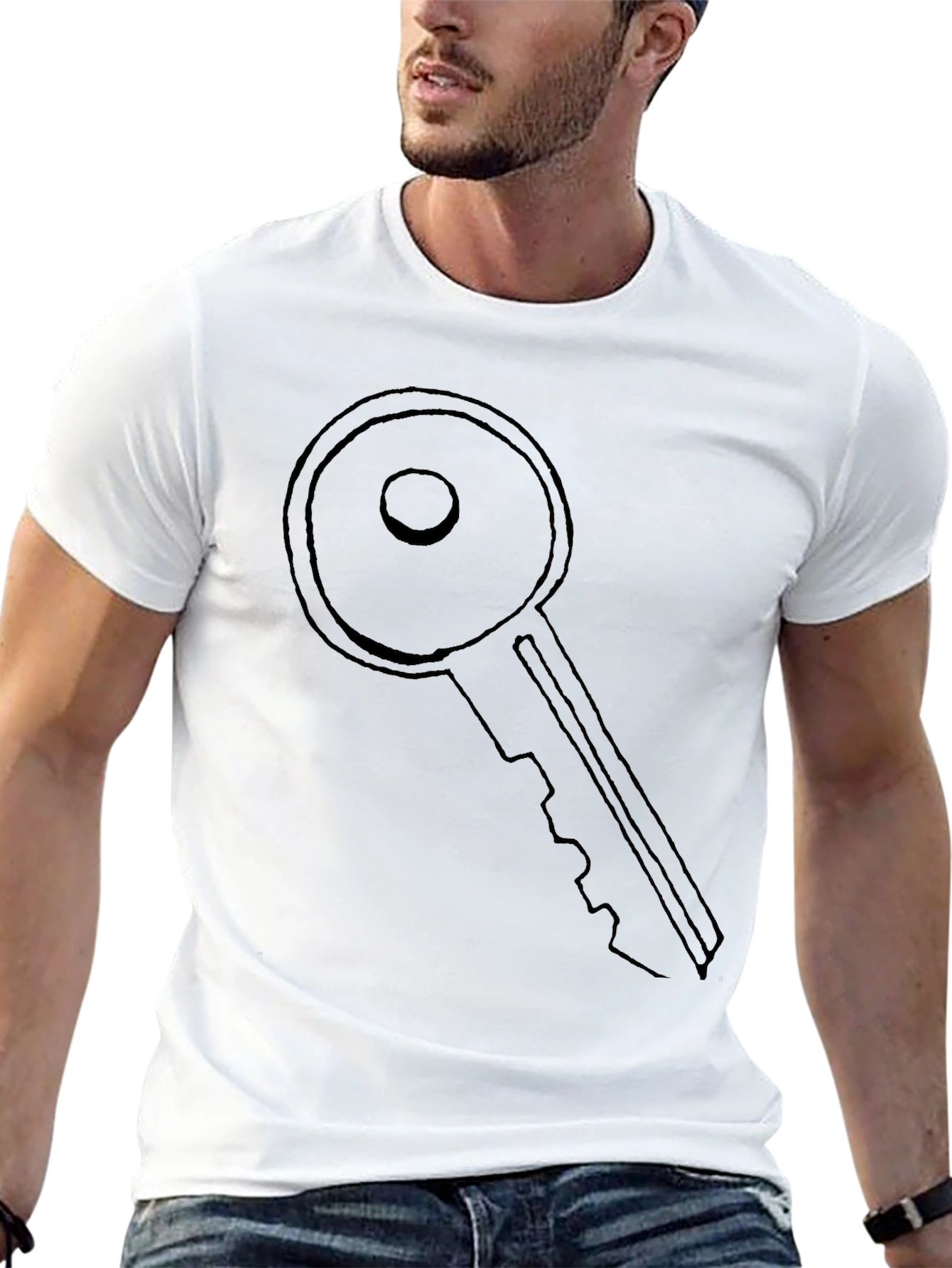 Black Key Graphic Tee - Unlock Your Style! view 13