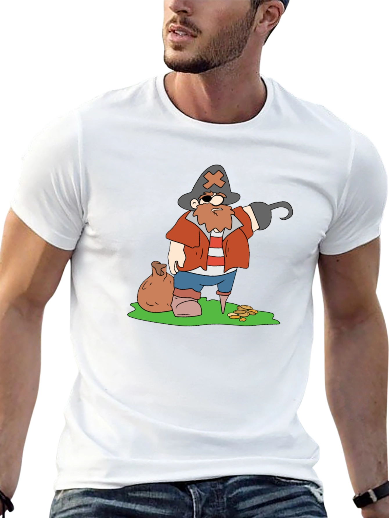 Pirate Cartoon Graphic T-Shirt - 13