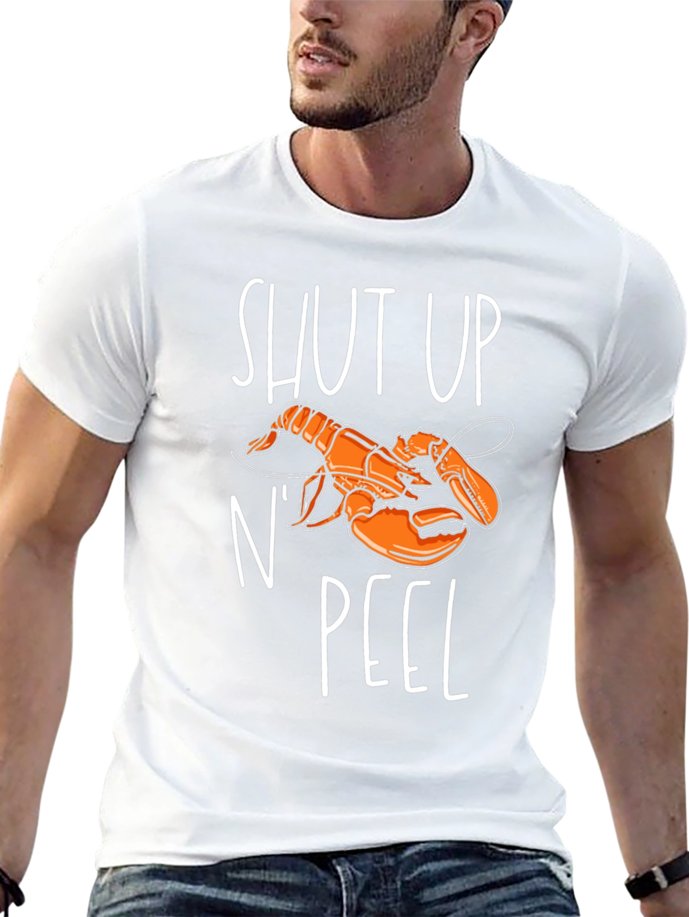 Black Shut Up N' Peel Lobster Graphic T-Shirt view 13