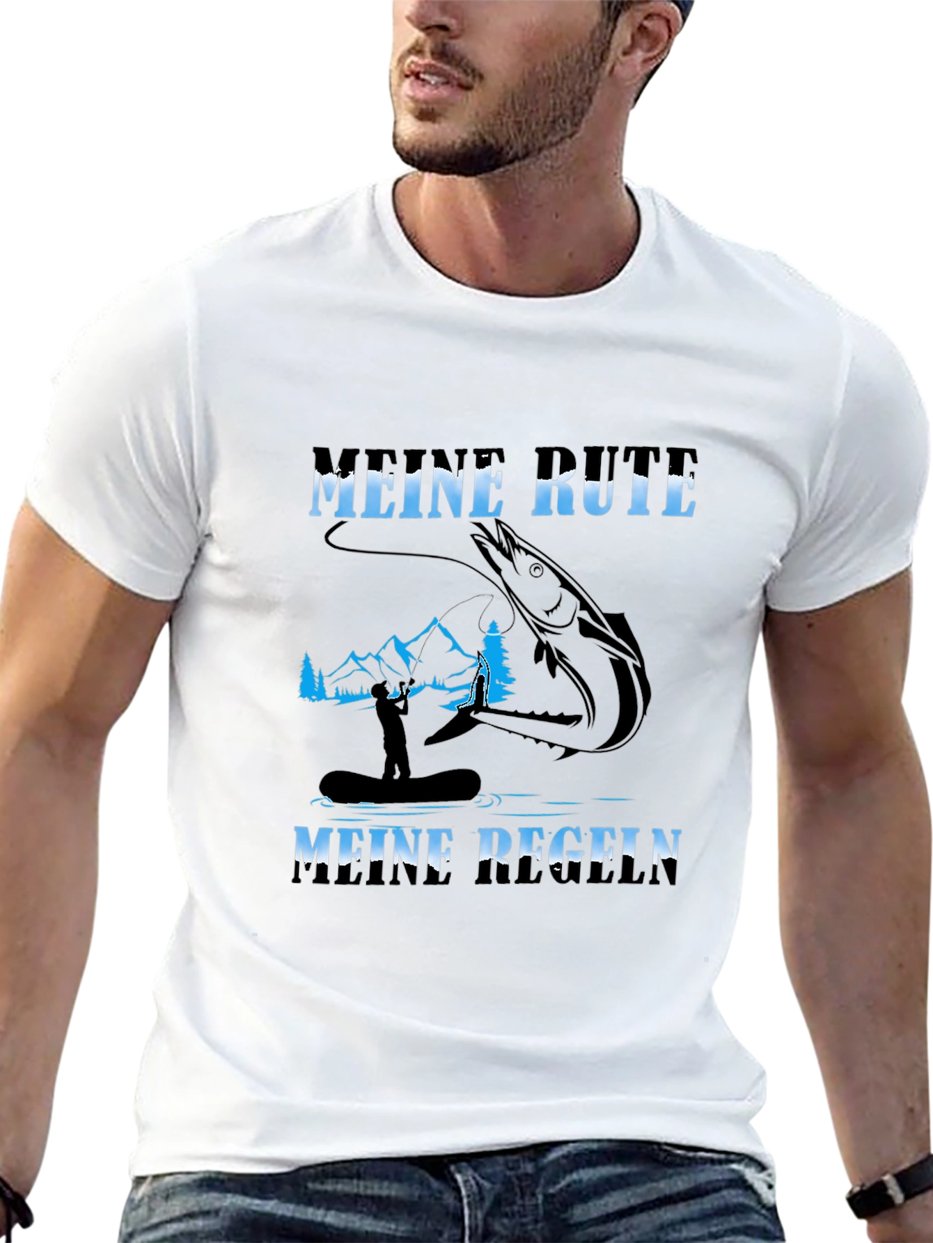 Black Fishing T-Shirt - Meine Rute Meine Regeln view 13