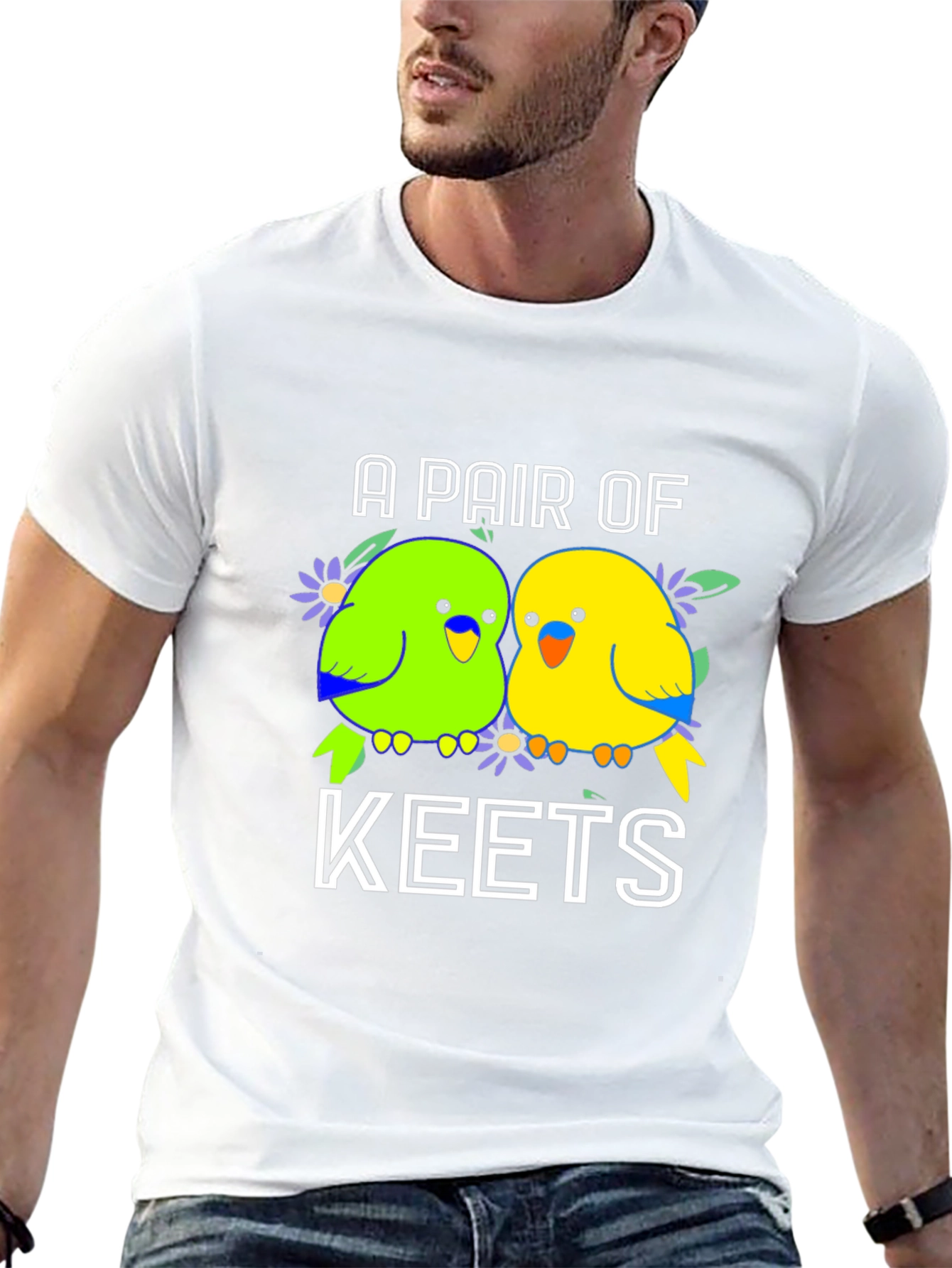 Black A Pair of Keets T-Shirt - Budgie Lover Tee view 13