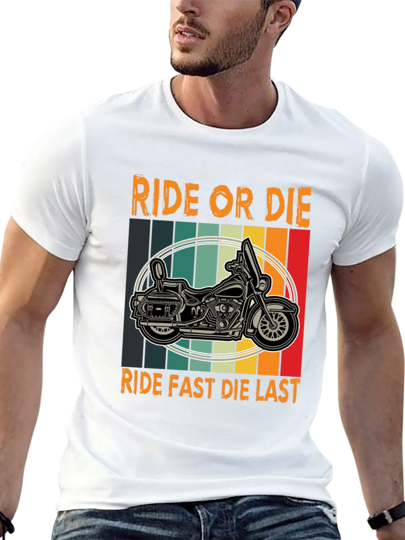 Black Ride or Die Graphic Tee - Biker Motorcycle T-Shirt view 13