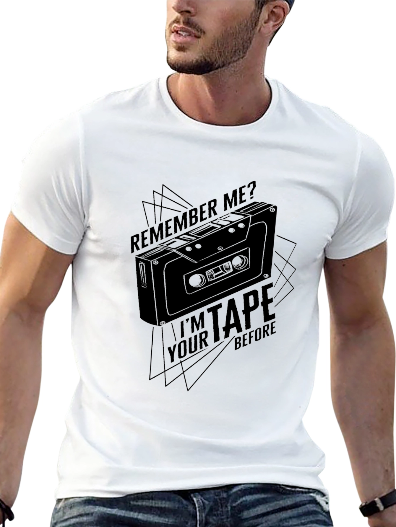 Black Retro Cassette Tape T-Shirt - Remember Me? view 13