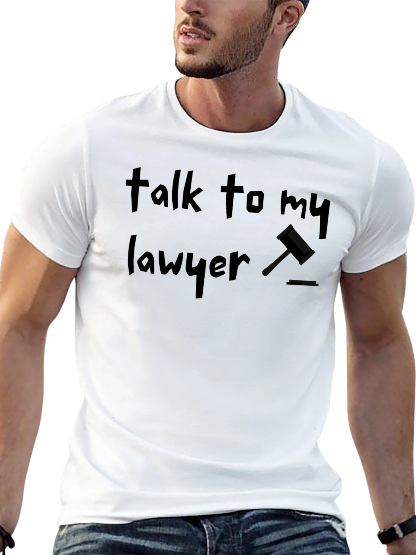 Talk to My Lawyer Black Graphic Tee - 13
