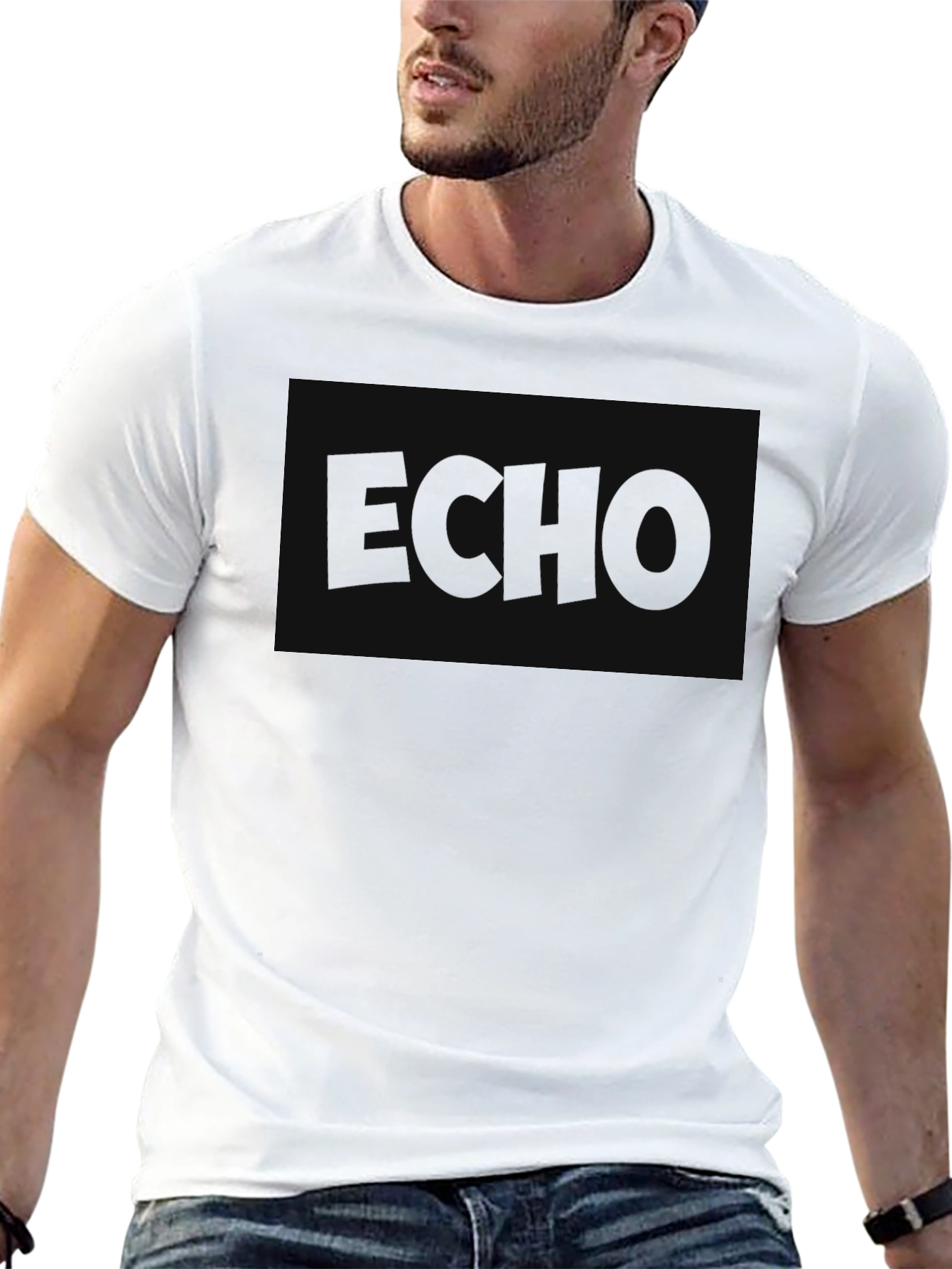 Black Men's Black Echo Graphic T-Shirt view 13