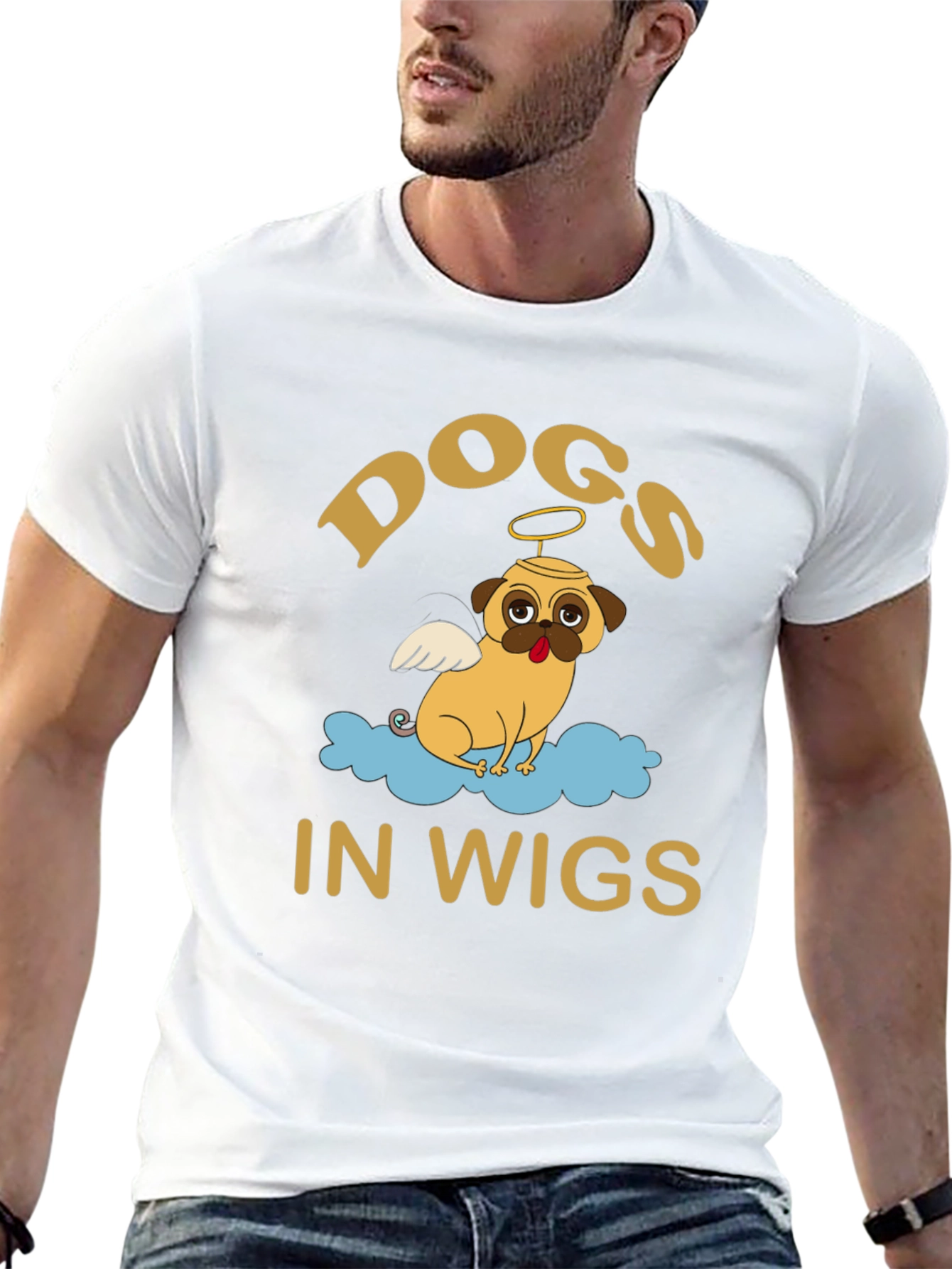 Black Dogs in Wigs Graphic Tee - Black T-Shirt view 13