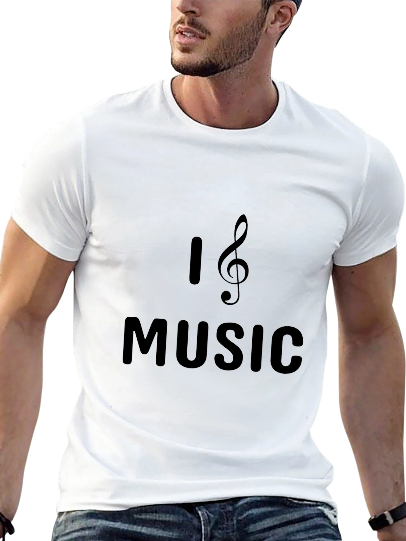 Black I Heart Music Black T-Shirt view 13