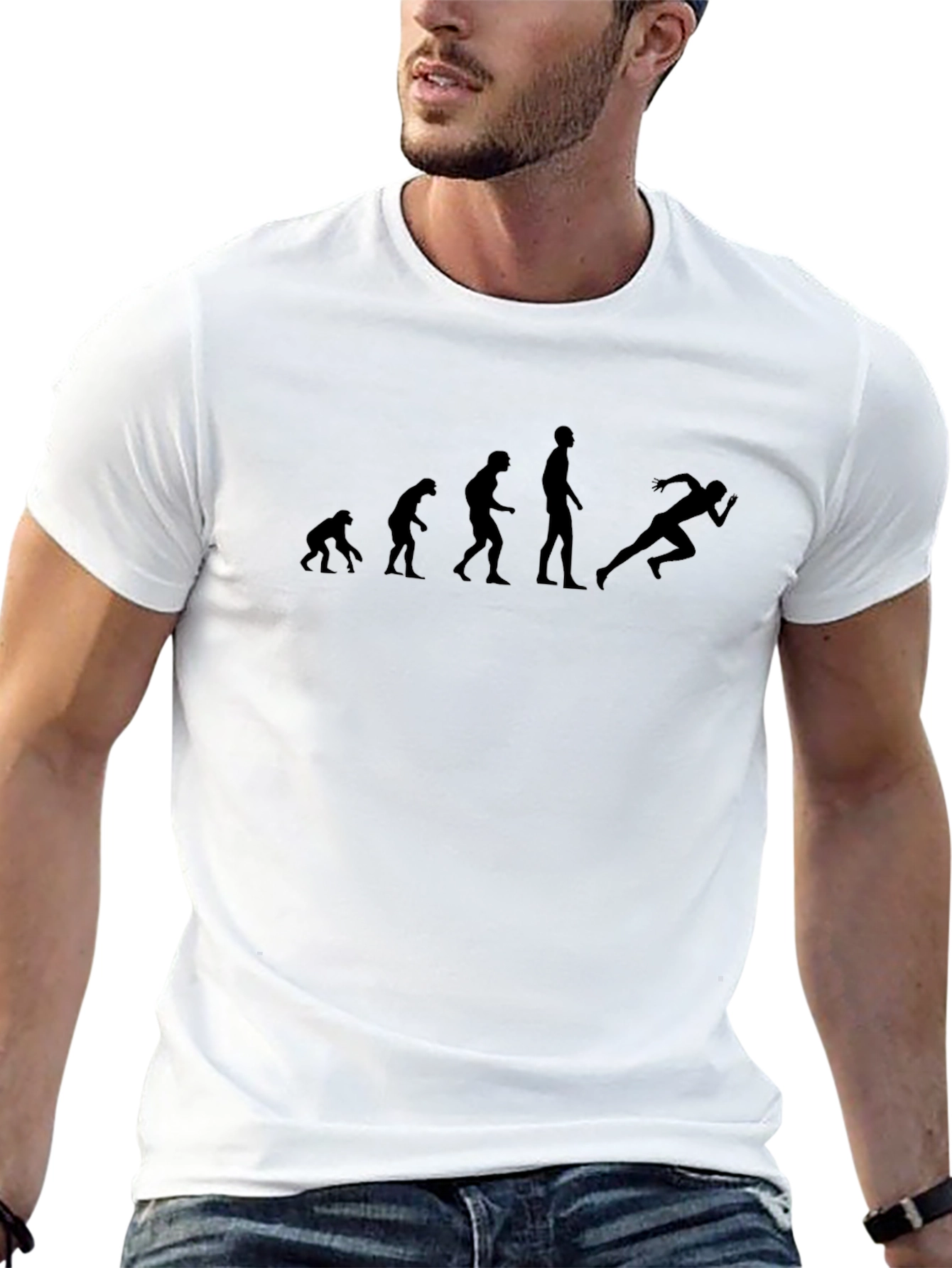 Evolution of Running Black Graphic Tee - 13