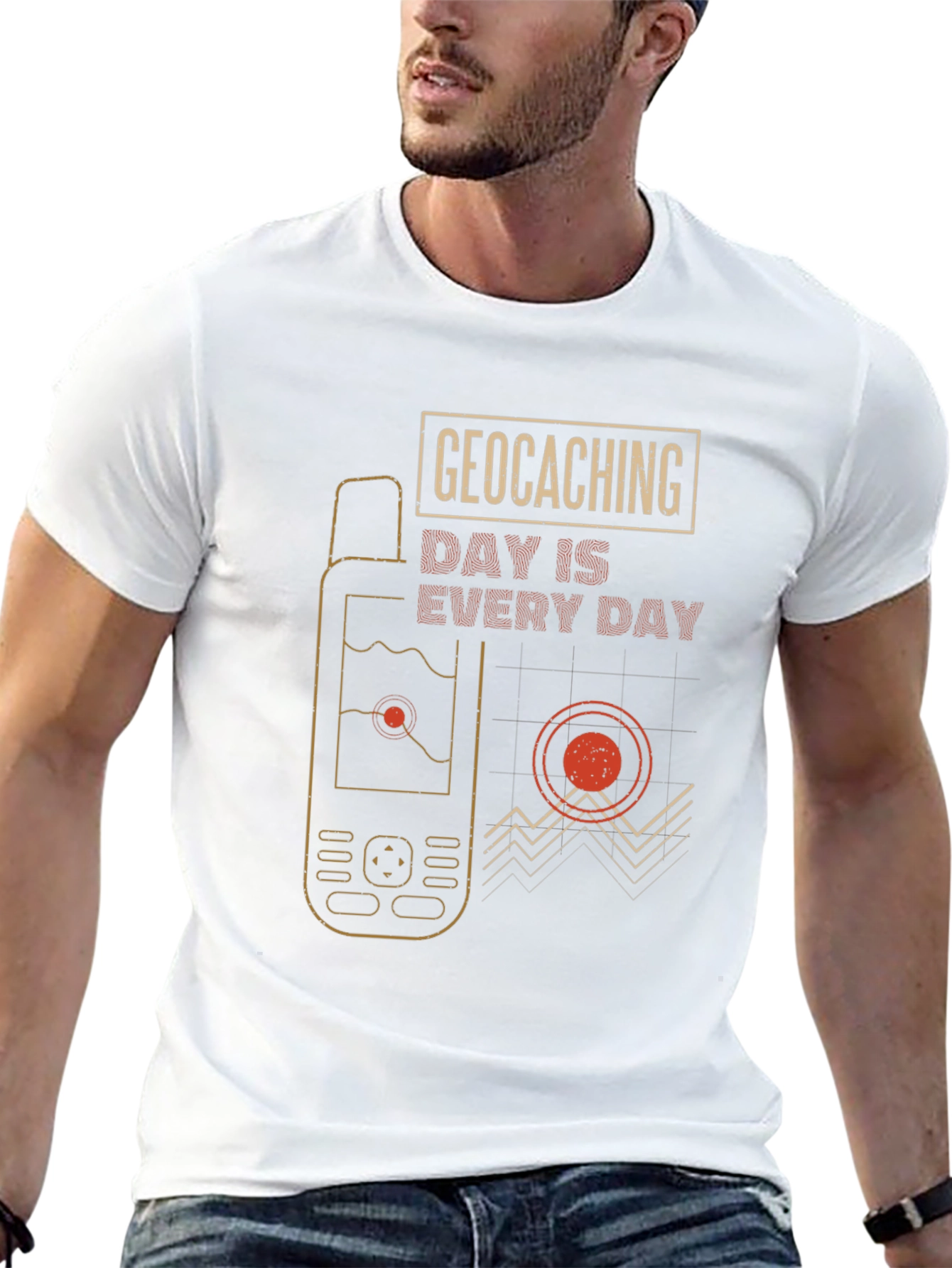 Black Geocaching Day Is Every Day Graphic T-Shirt view 13