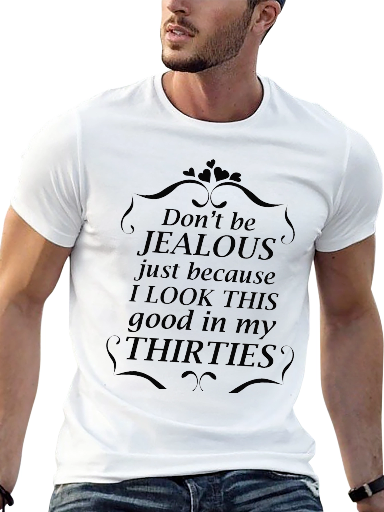 Black Funny 30th Birthday T-Shirt - Don't Be Jealous view 13
