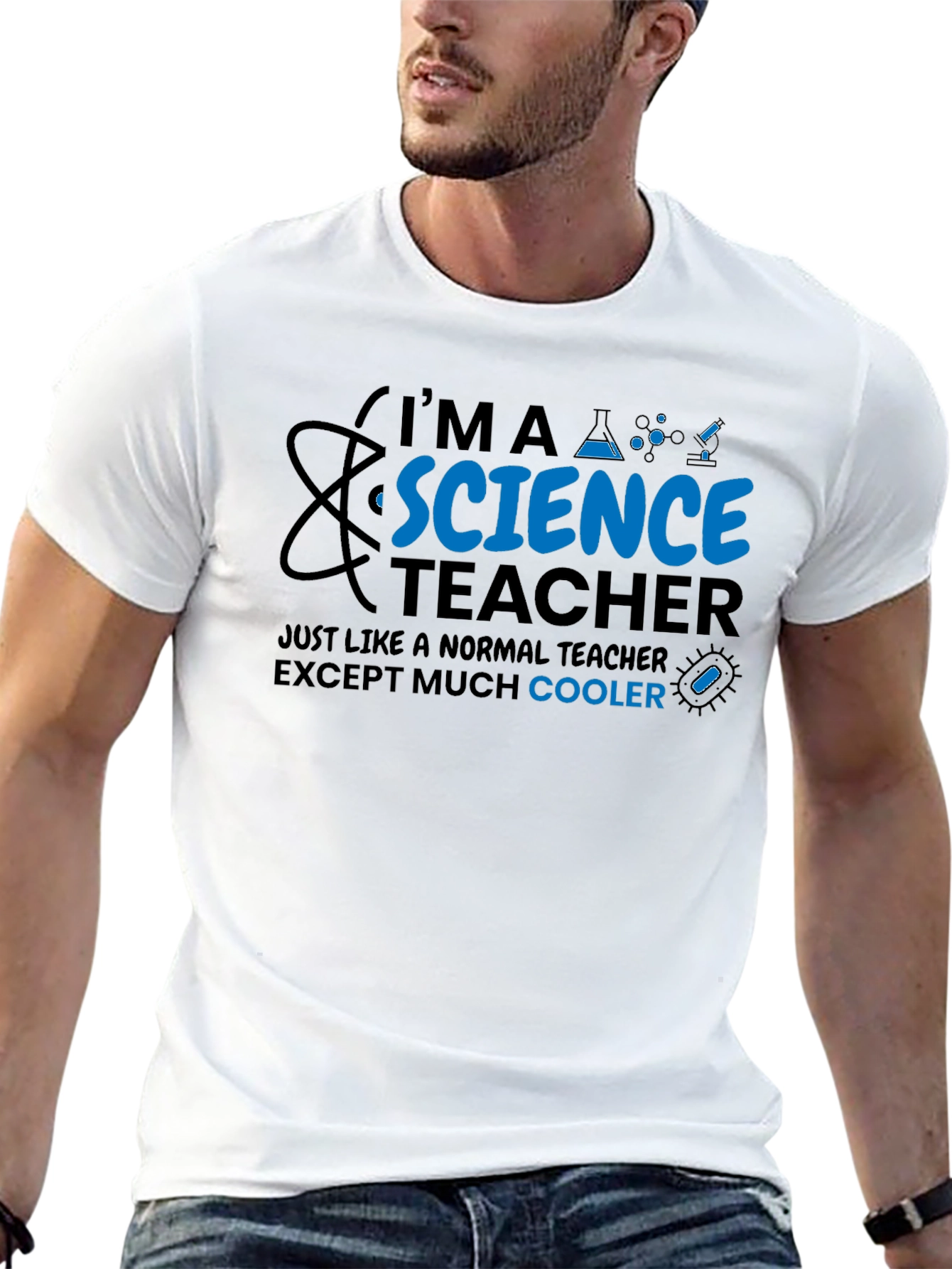 Black Science Teacher Cool T-Shirt view 13