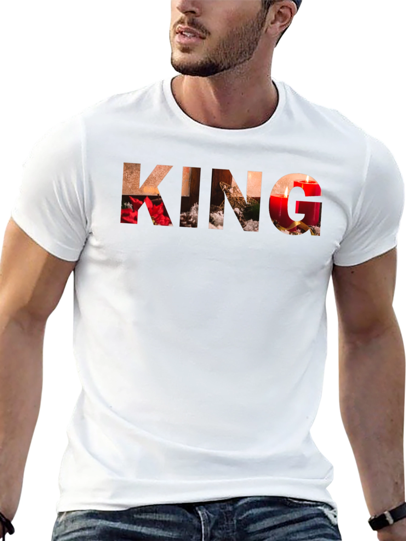 Black King Holiday T-Shirt - Festive Celebration view 13