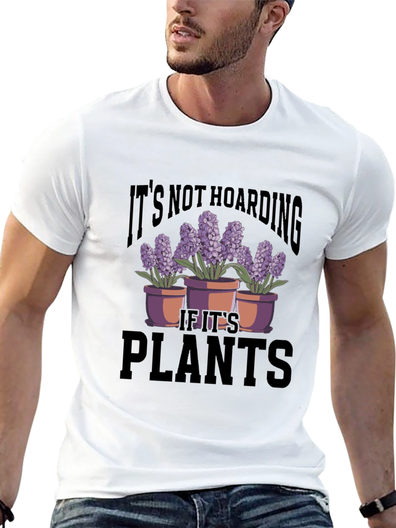 Black Plant Lover T-Shirt - It's Not Hoarding view 13